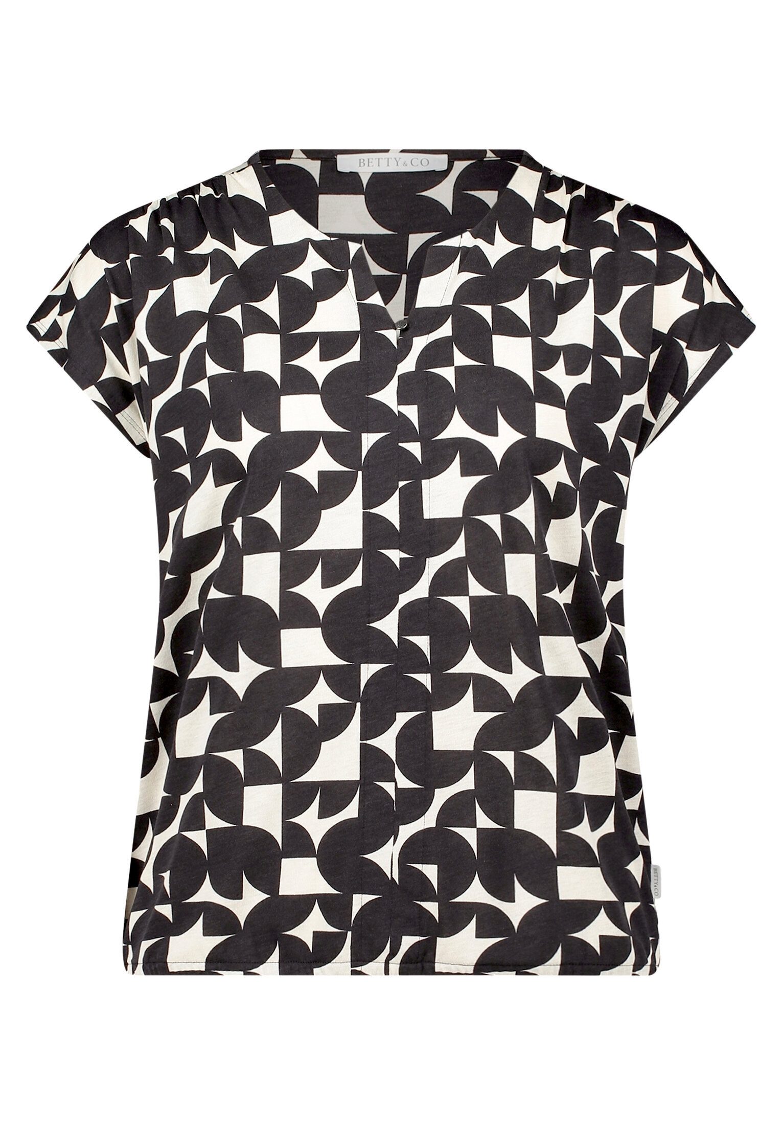 Betty&Co Kurzarmshirt Damen mit Gummizug (1-tlg)