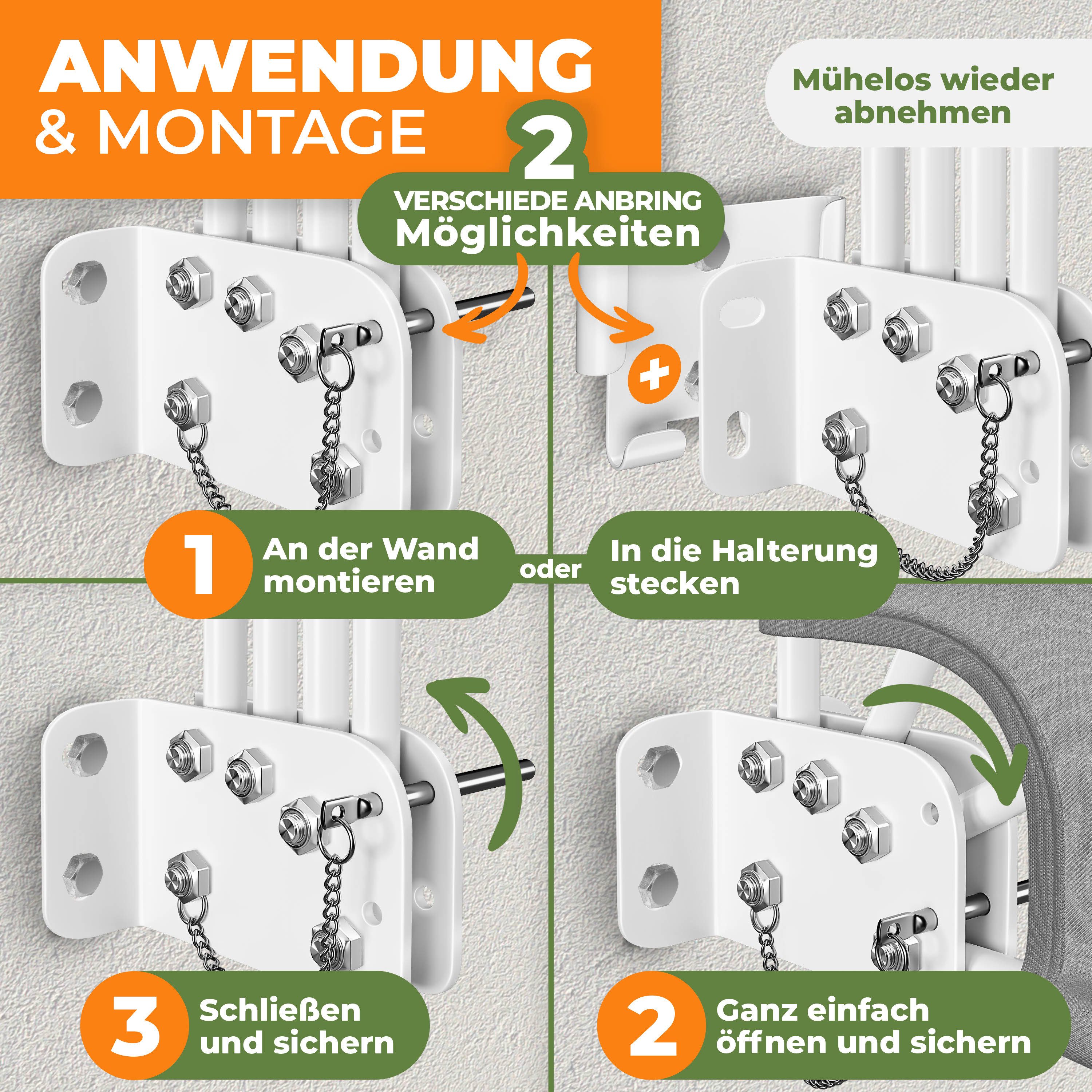 KESSER Balkonsichtschutz Balkonfächer klappbar mit Wandhalterung 140x140cm Markise Sichtschutz