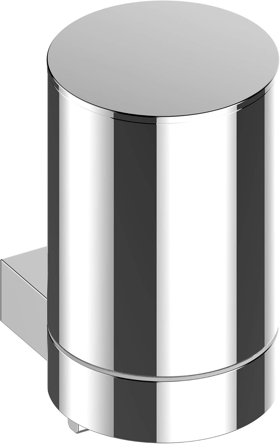 Keuco Seifenspender Plan mit verchromtem Stülpbecher, (Vormontiert), 280 ml, Metall verchromt, Made in Germany, nachfüllbar, Wandmontage
