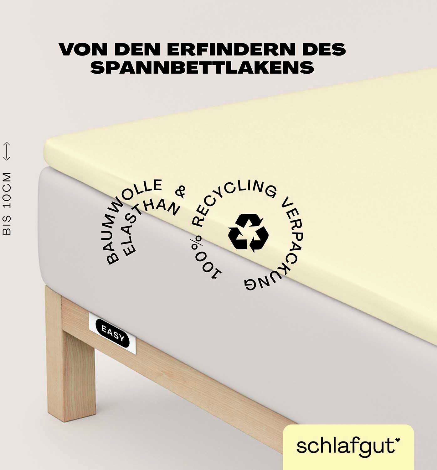 Schlafgut Spannbettlaken EASY Jersey Elasthan Topper, günstig online kaufen