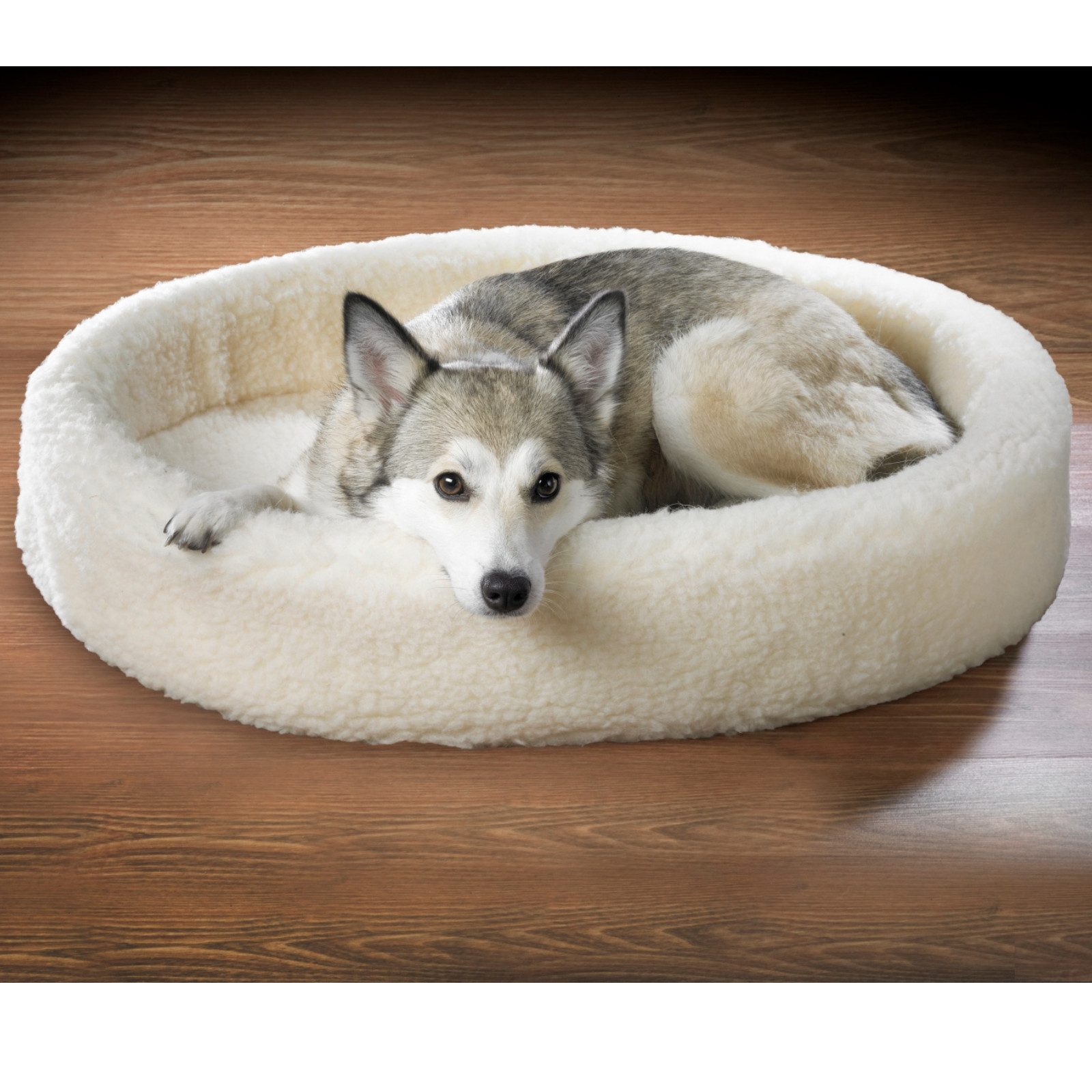 K. & N. Schurwolle Hundekorb Schurwoll-Haustierkuhle – Natürliches Hundekör günstig online kaufen