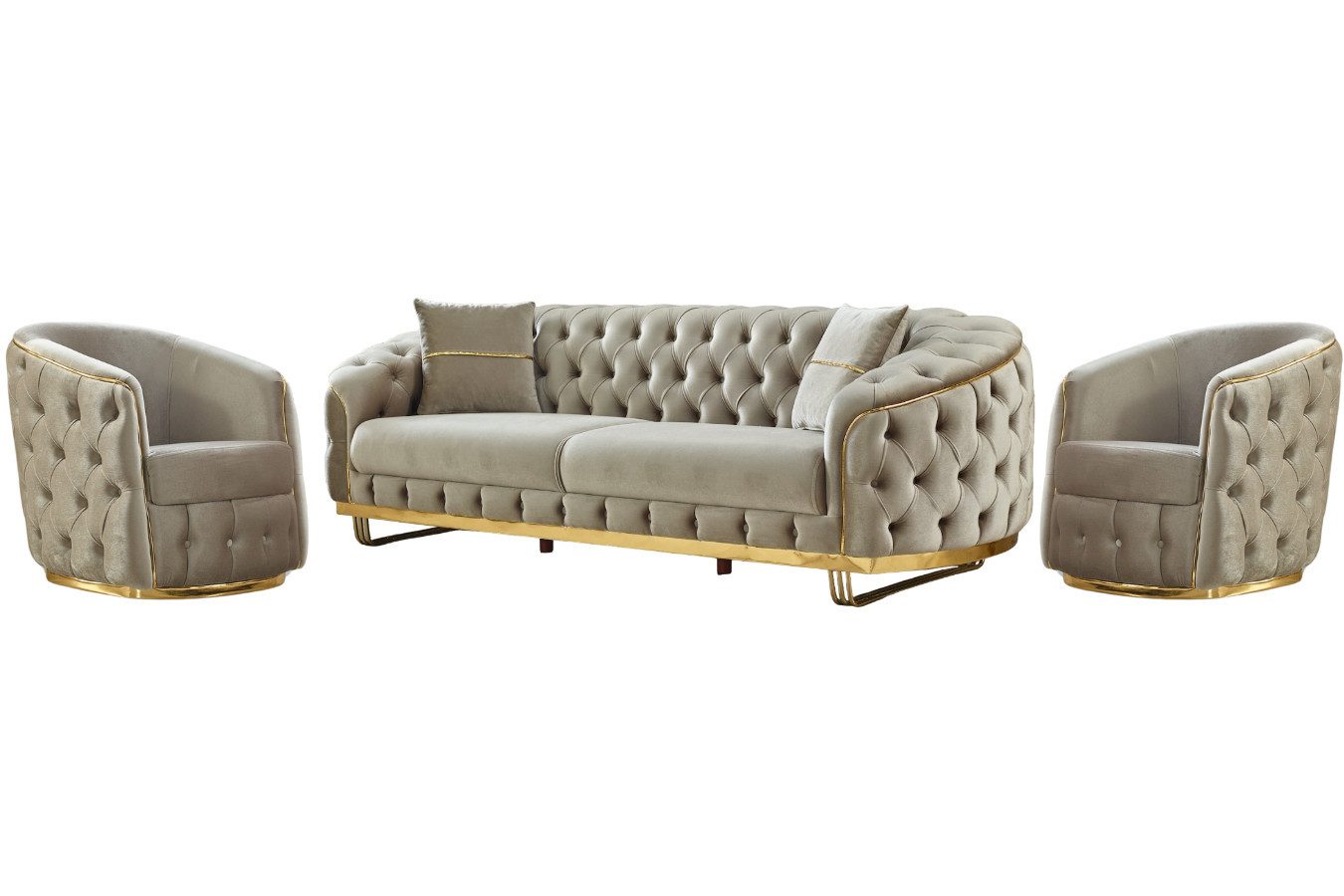 Villa Möbel Polstergarnitur Bellezza, (Set, 3-tlg), günstig online kaufen