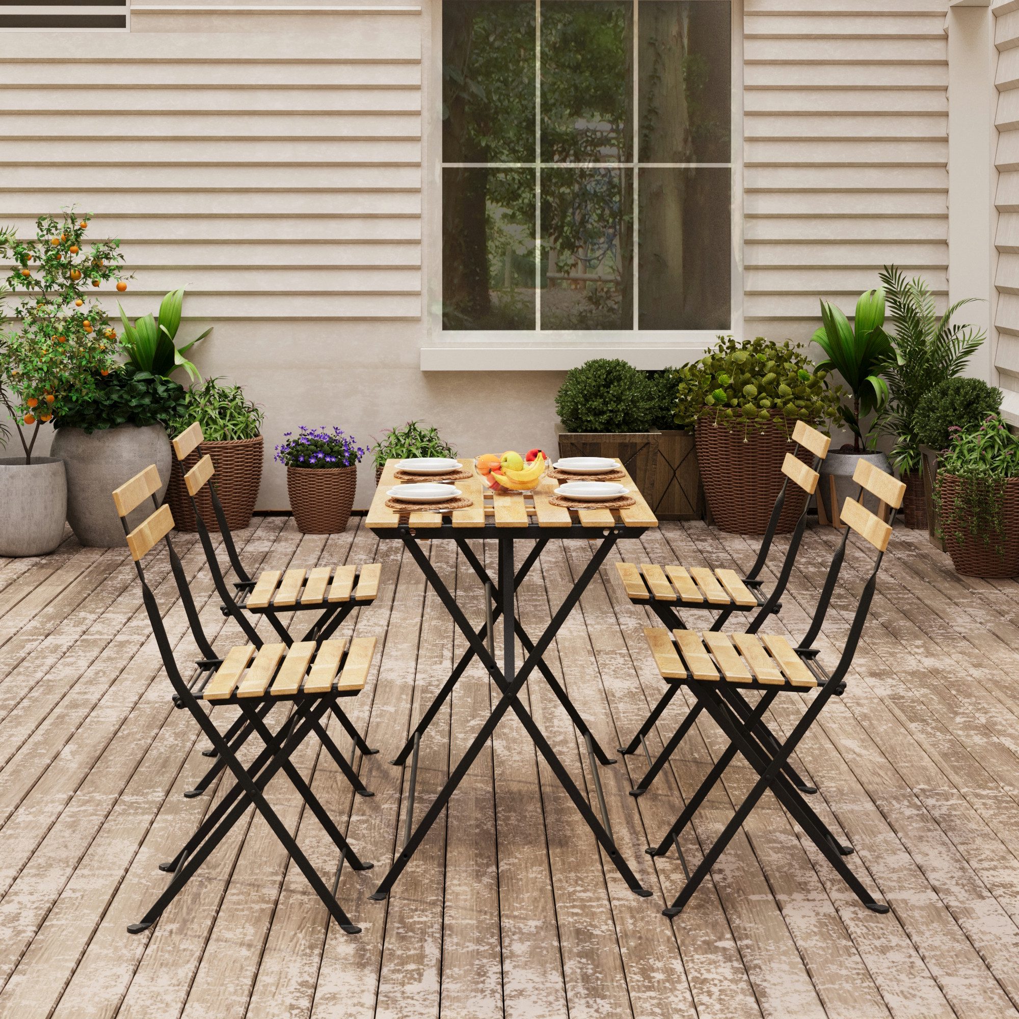 casa.pro Garten-Essgruppe, (Set, 5-tlg., 1 Tisch, günstig online kaufen