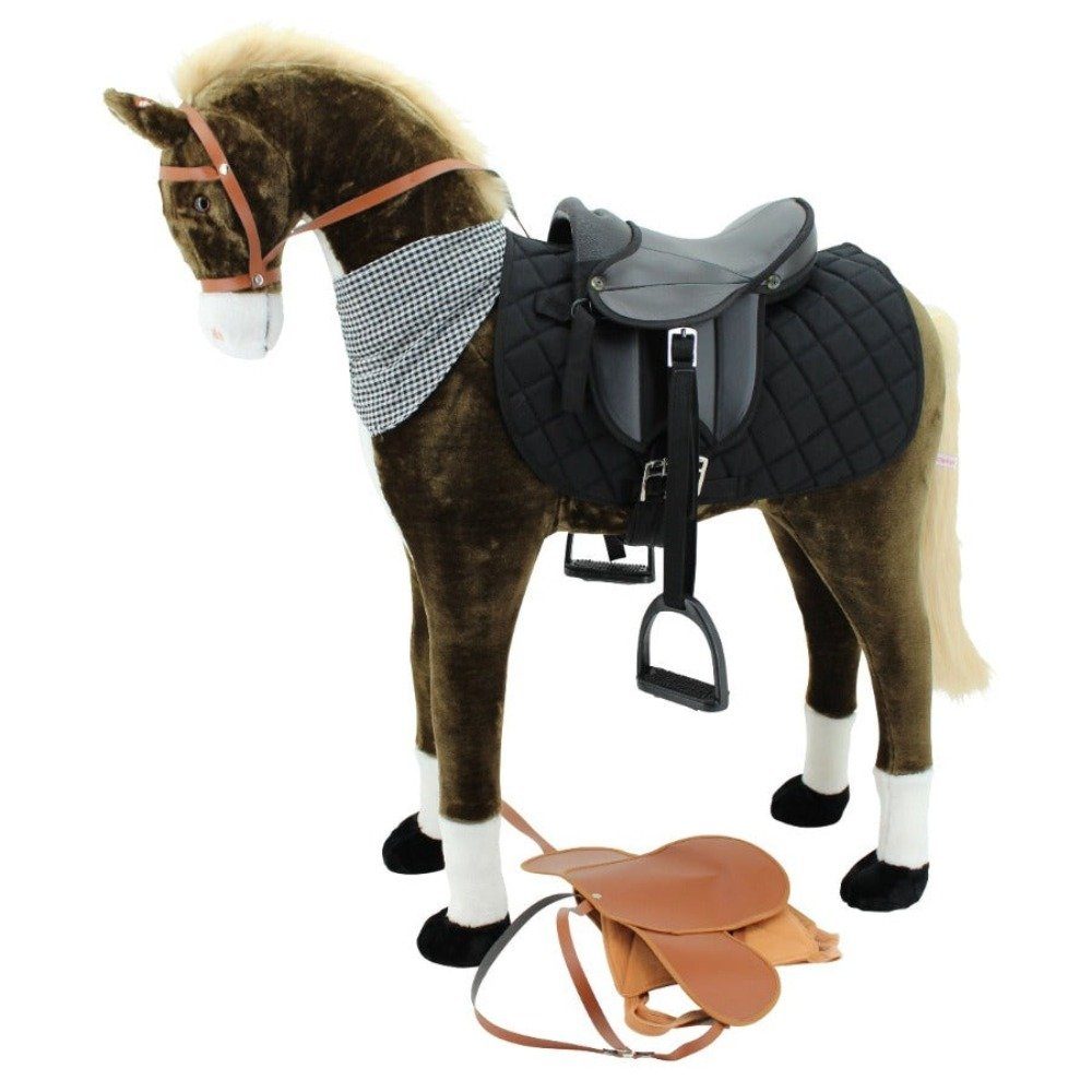Sweety-Toys Stehpferd Sweety Toys 14149 Stehpferd 110 cm inkl. Sattel mit Steigbügeln
