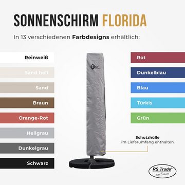 RS Trade Rechteckschirm RS Trade Sonnenschirm 3m x 4m, Aluminium; UV-Schutz; inkl. Regencover