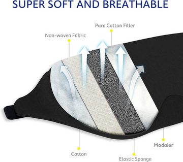 AquaBreeze Schlafmaske Schlafmaske aus Baumwolle – lichtblockierende Augenmaske, für unterwegs, Schichtarbeit, weich und bequem, Schlafbrille für Herren und Frauen
