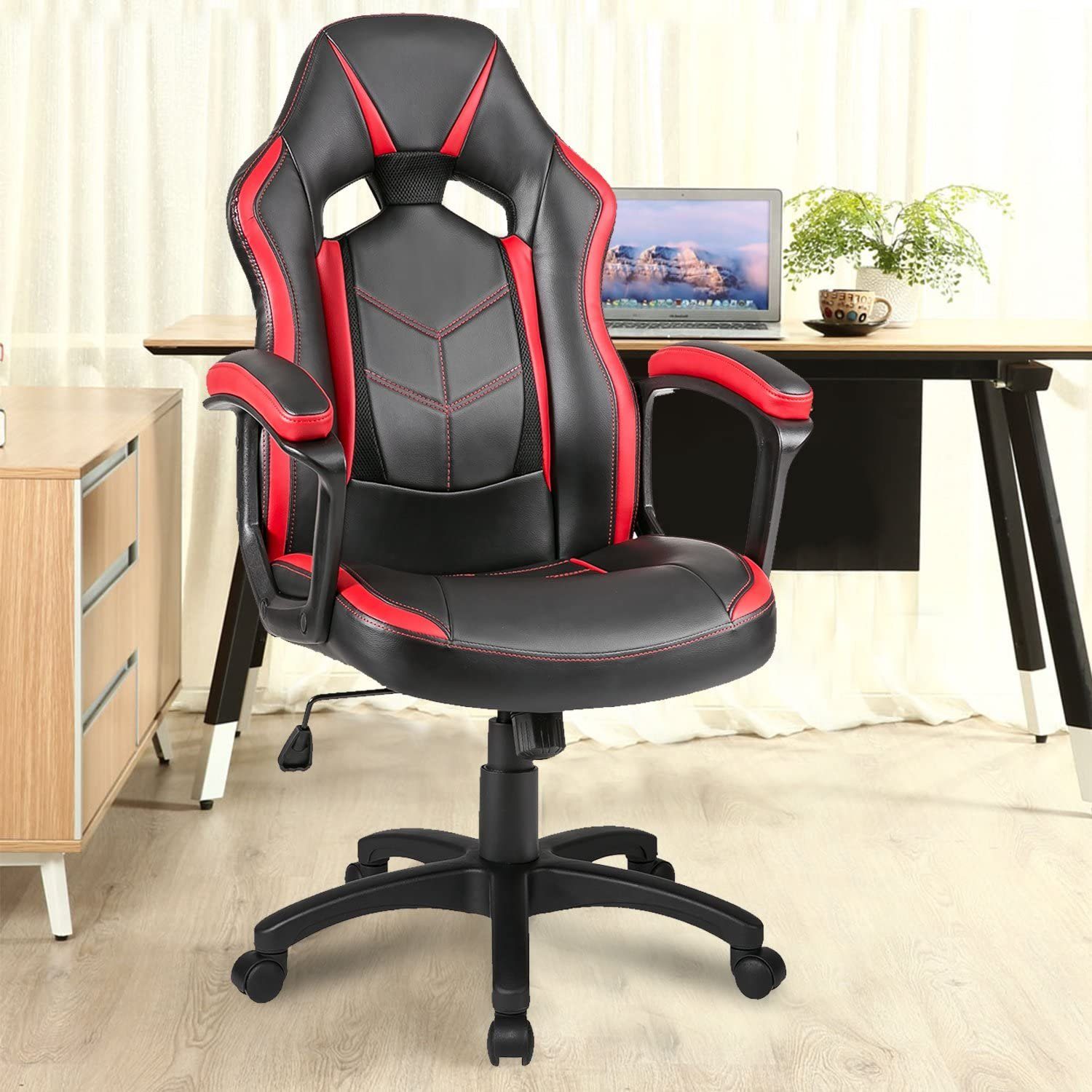 Merax Gaming Chair Ergonomischer Racing Stuhl BÃ¼rostuhl Atmungsaktiv Chefsessel 