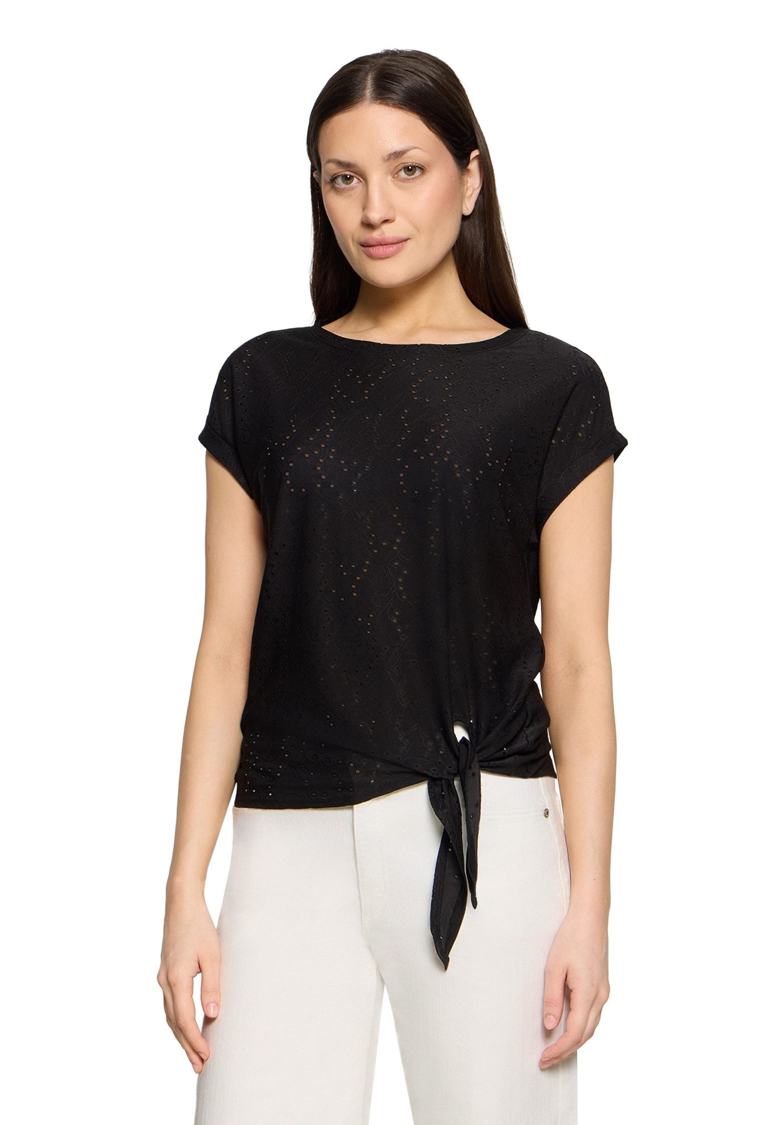 Kurzarmshirt Damen mit Struktur