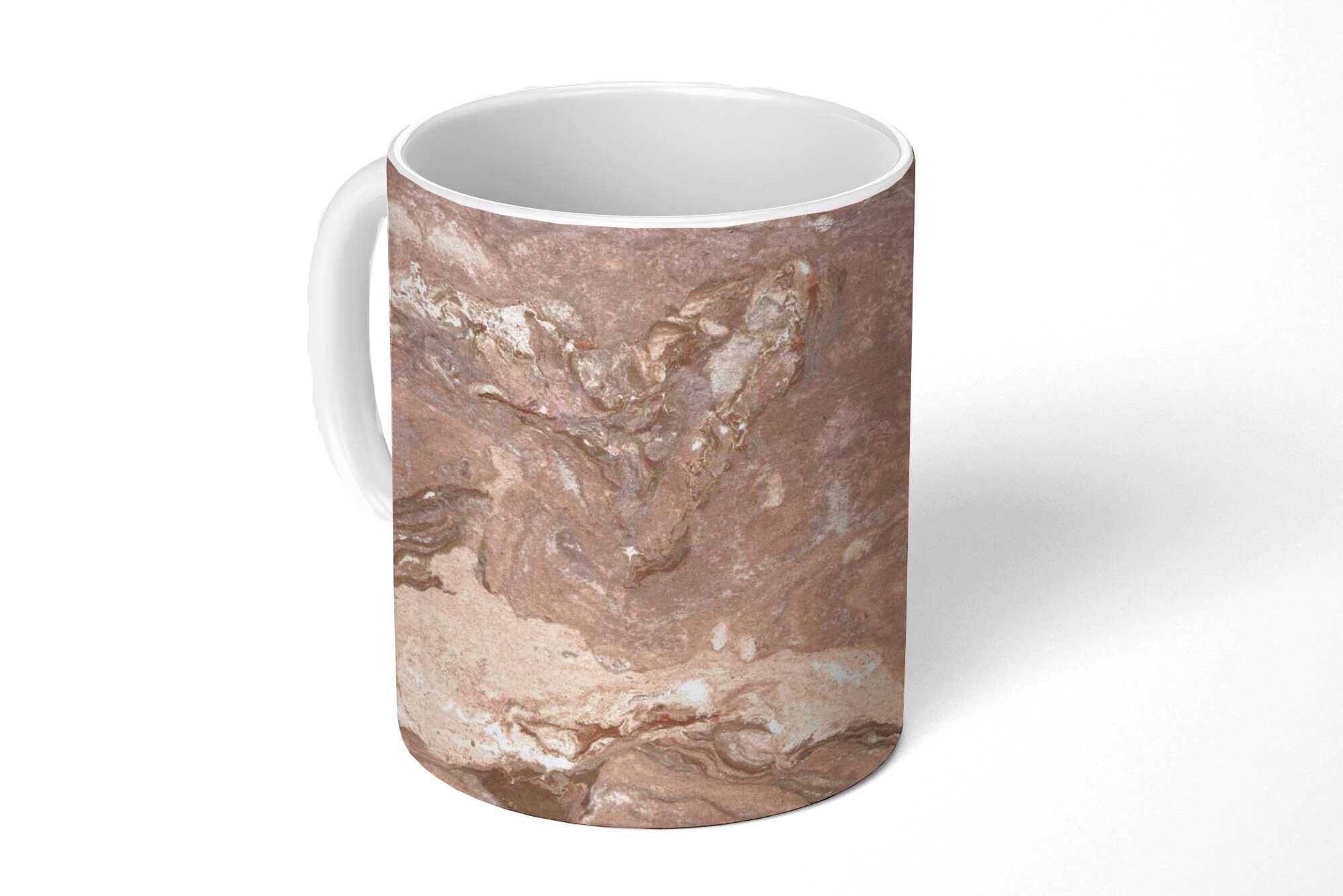 Teetasse, - Kieselsteine Rosa, - Geschenk Teetasse, Kaffeetassen, Granit Keramik, Becher, Tasse MuchoWow