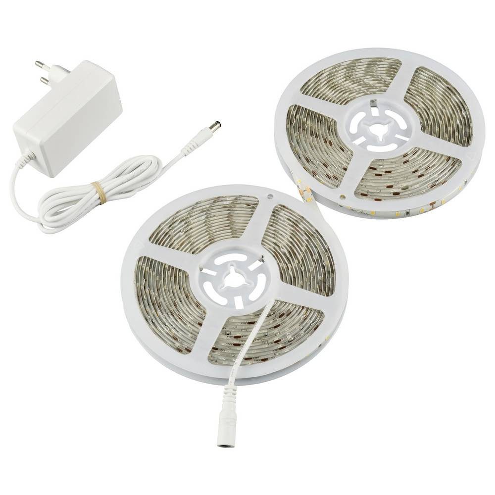 Sygonix LED Stripe LED-Streifen-Komplettset mit Stecker/Buchse 12 V/DC 10 m, flexibel, selbstklebend