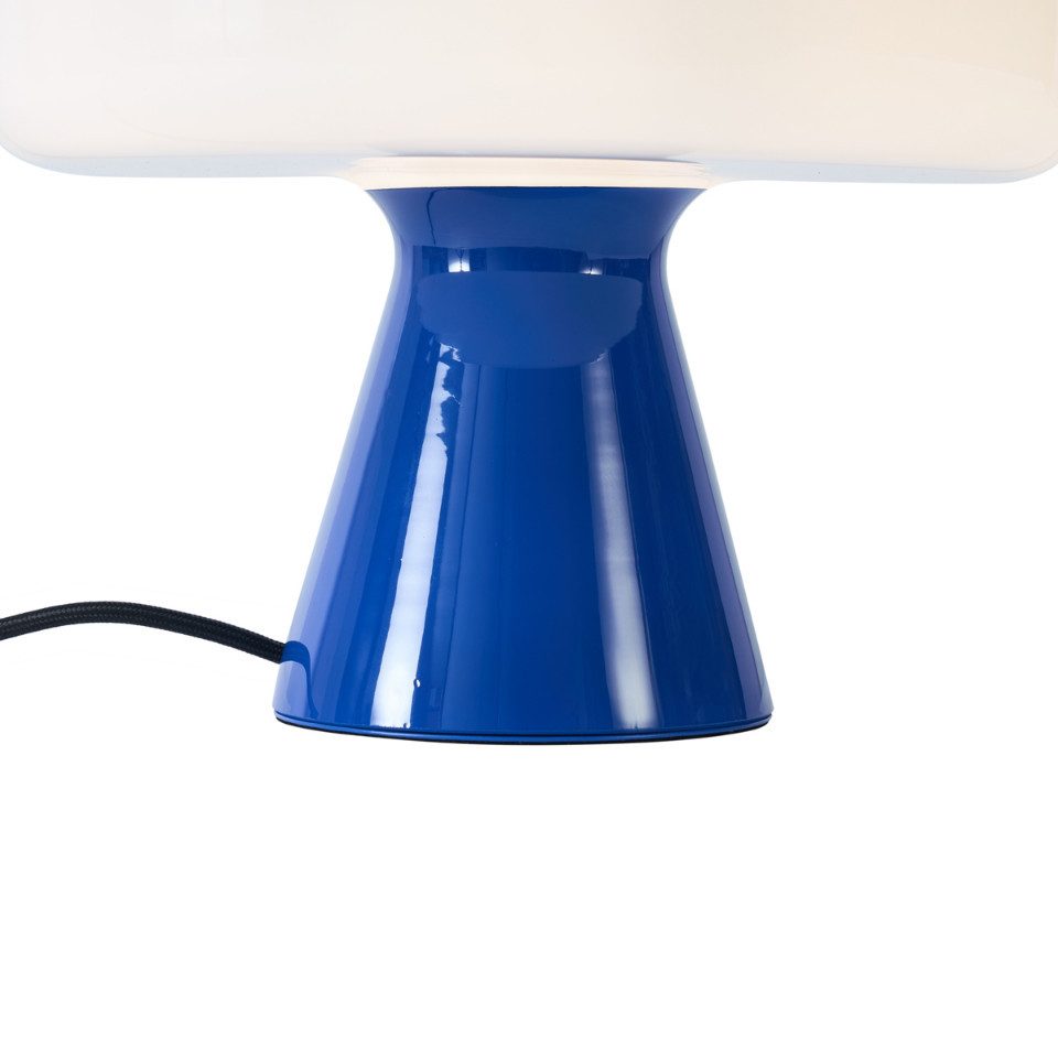 Qazqa Tischleuchte Knop, ohne Leuchtmittel, Warmweiß, QAZQA Tisch­leuchte, e14, Blau, Glas, Retro
