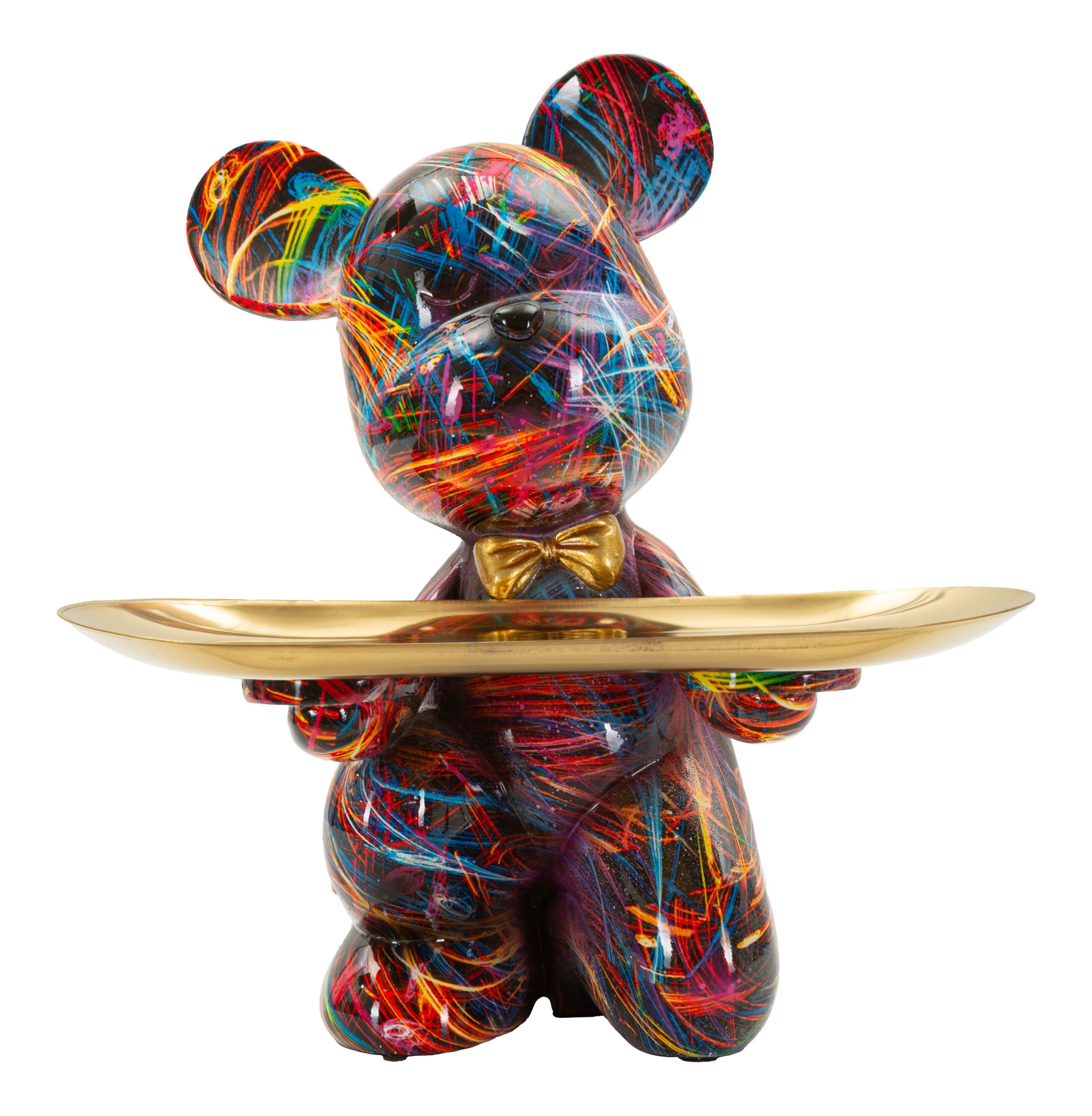MF Dekofigur Barkley Urban Art Bär Dekofigur mit Tablett Höhe 22,5cm (1 St) – Bild 2 von 5