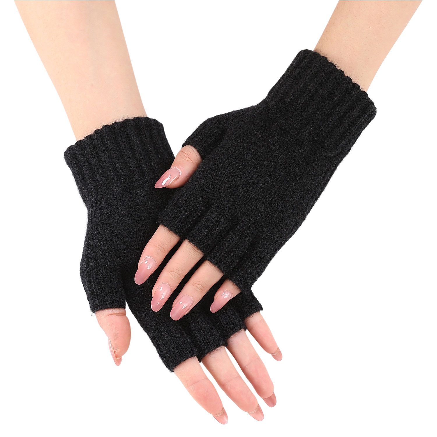 Refttenw Strickhandschuhe Fingerlose Strickhandschuhe,Bequeme, warme Winter günstig online kaufen