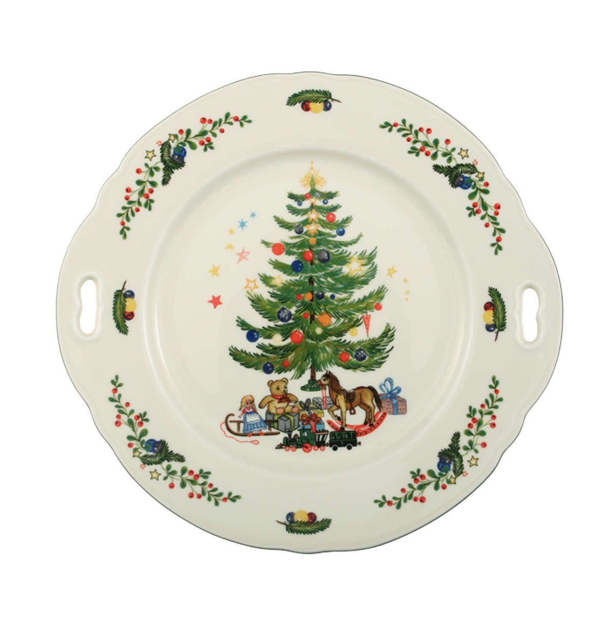 Seltmann Weiden Servierplatte Marie-Luise Weihnachten Weihnachtsgeschirr, Porzellan, 27 cm