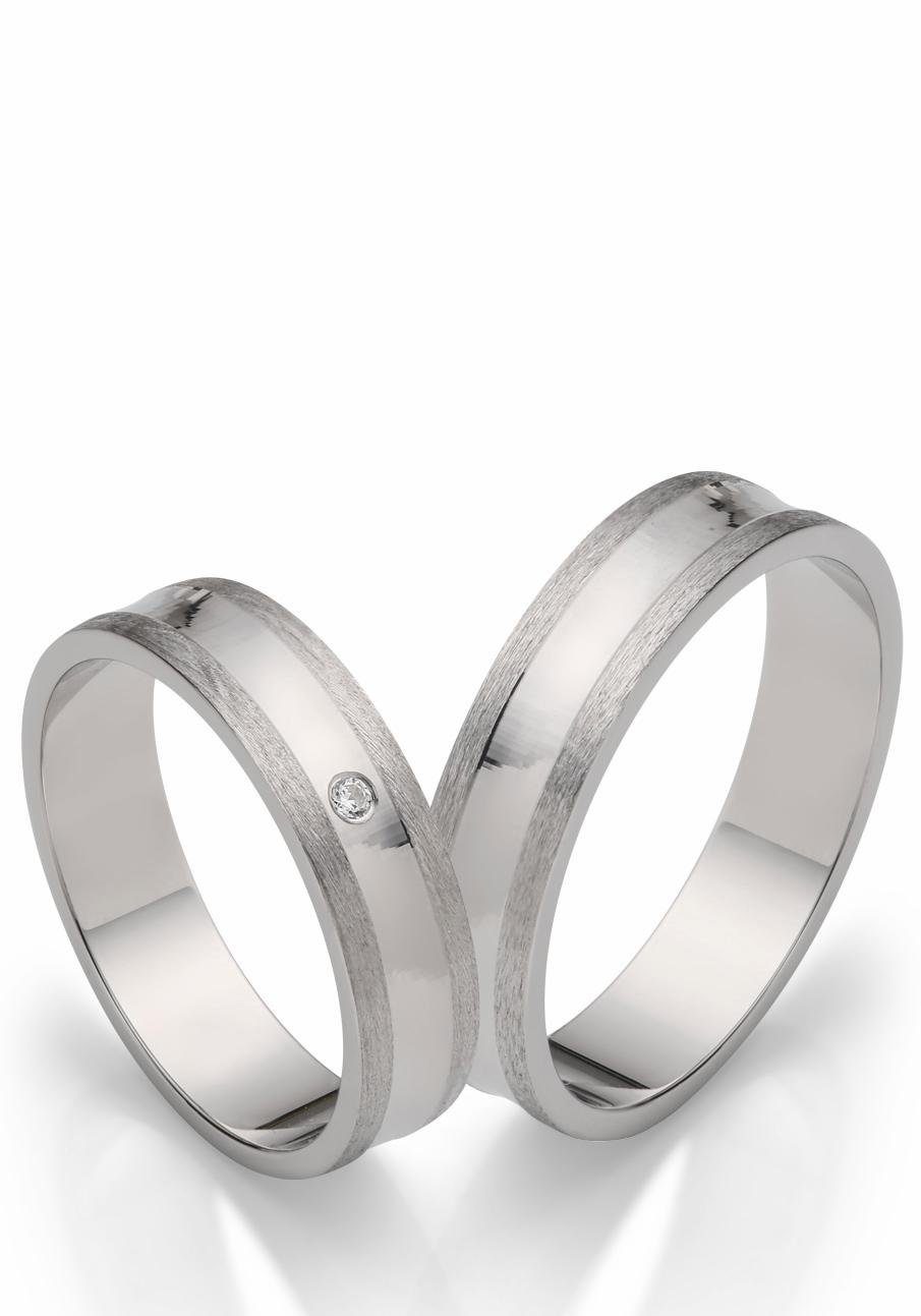 Hochzeit "LIEBE", Geschenk Firetti Ehering Trauring mit Schmuck Zirkonia ohne o.