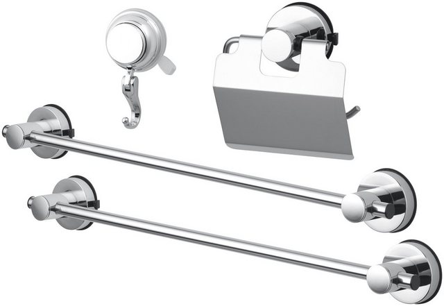 GSW Badaccessoires-Sets »HOOKIE System® 4-teilig«, Saughaken an der gewünschten Stelle platzieren, Knopf drücken, FERTIG!, Set, 4 tlg. – 72%