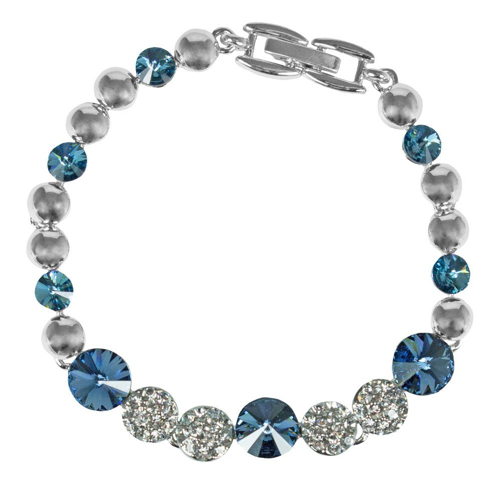 Armband LUISIA® Silbernes Damen Armband mit blauen Premium
