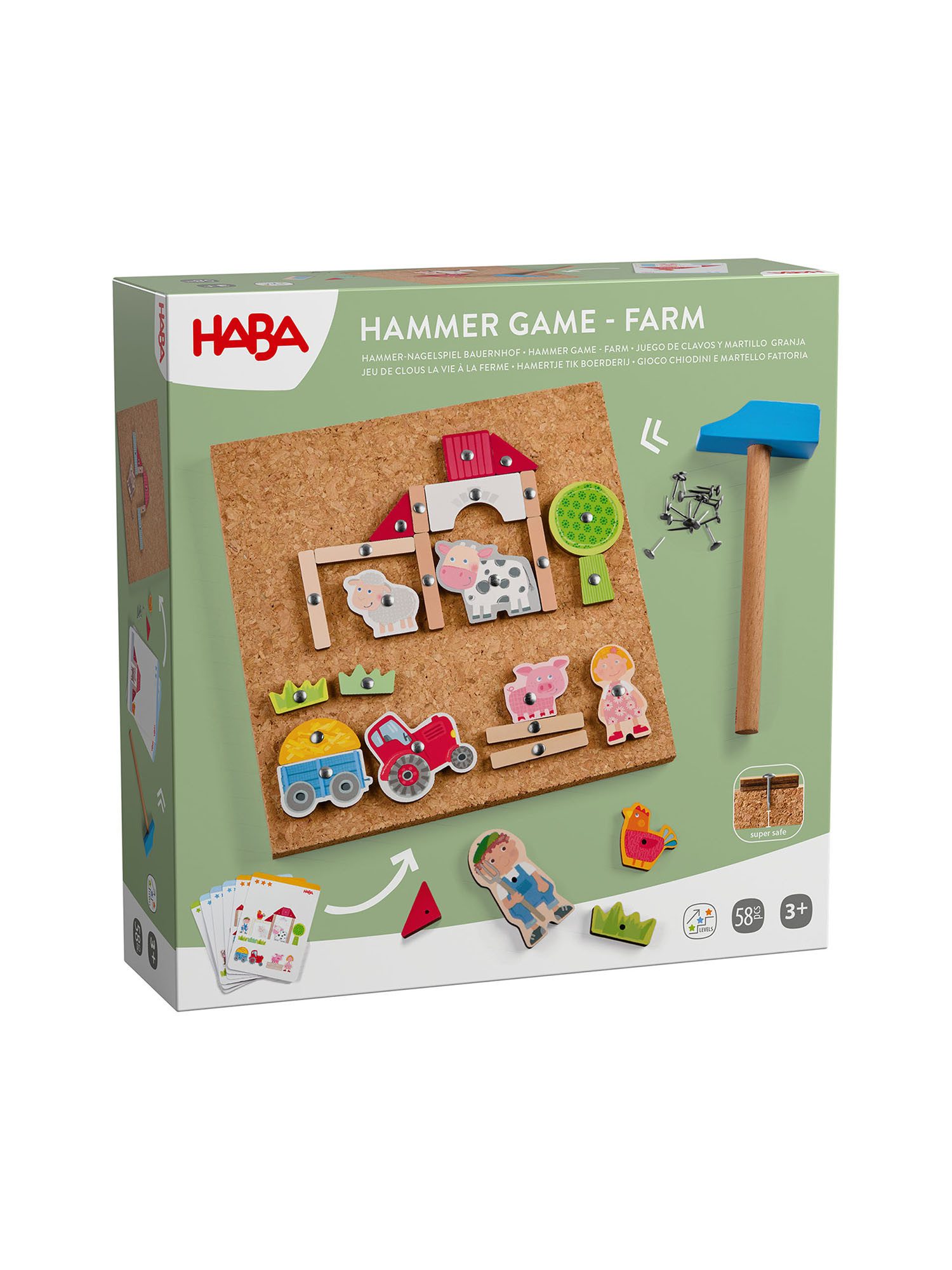 Haba Spiel Hammer-Nagelspiel, Gesellschaftsspiel, Brettspiel, Familienspiel