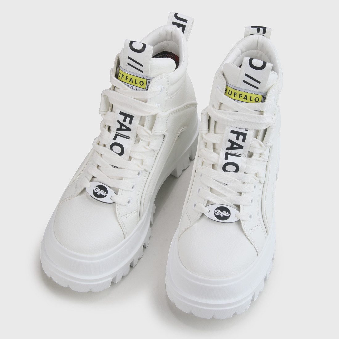 Buffalo ASPHA NC MID Schnürboots Plateauboots, Schnürstiefelette, High Top Sneaker in monochromer Optik