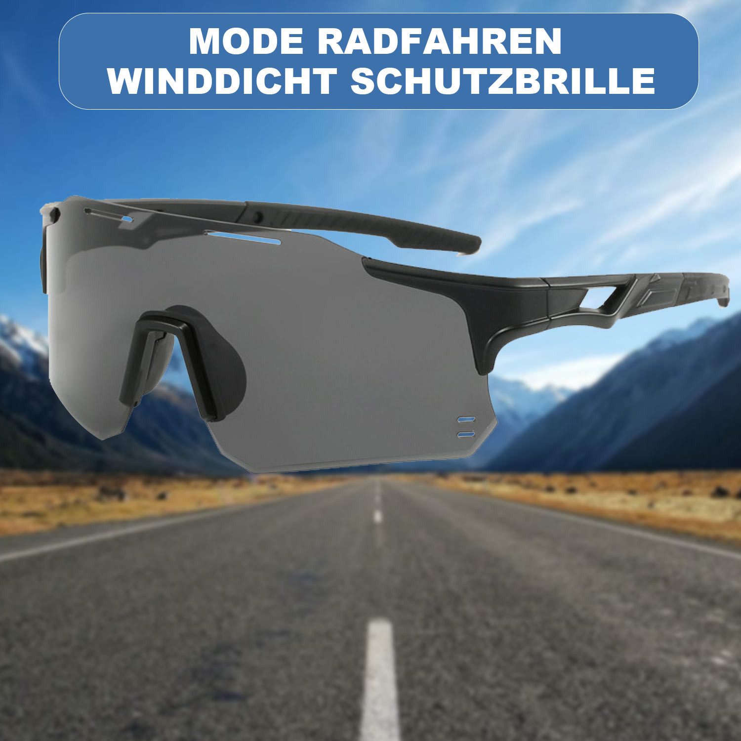 Refttenw Sonnenbrille Winddichte Fahrradsonnenbrille, Sonnenbrille, UV-Schu günstig online kaufen