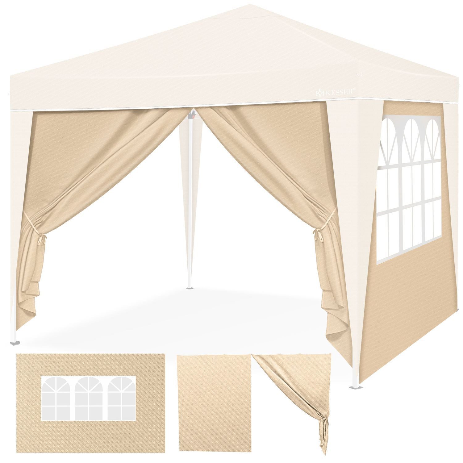 KESSER Pavillon, 2X Seitenwand für Pavillon 3x3m Faltpavillon Pop Up klappbar
