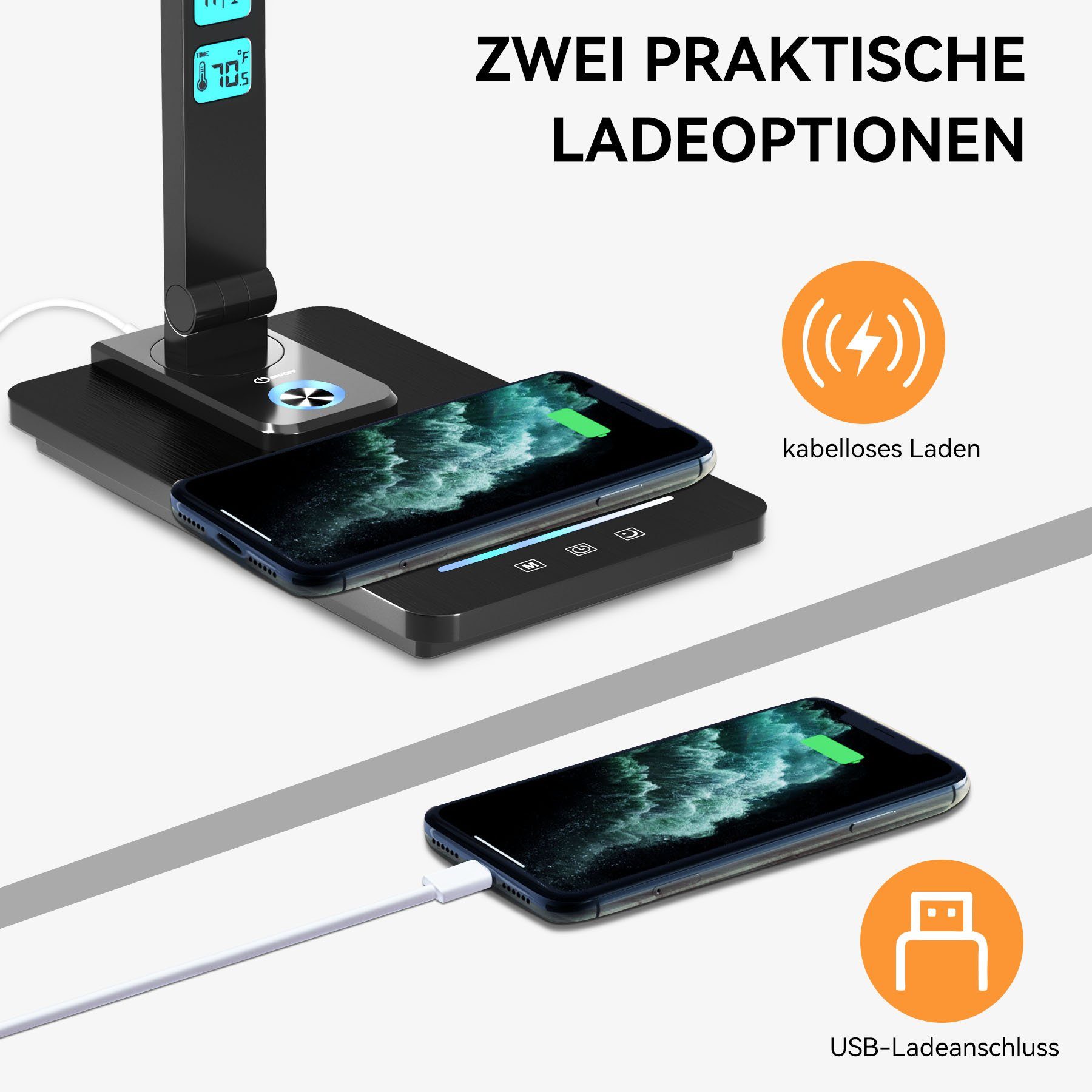 Senmudi Tischleuchte LED Schreibtischlampe mit 5 günstig online kaufen