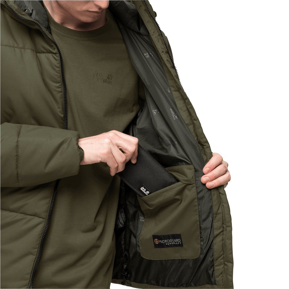 Jack Wolfskin Winterjacke Kyoto XT - winddichte Isolationsjacke - bonsaigrün Herren