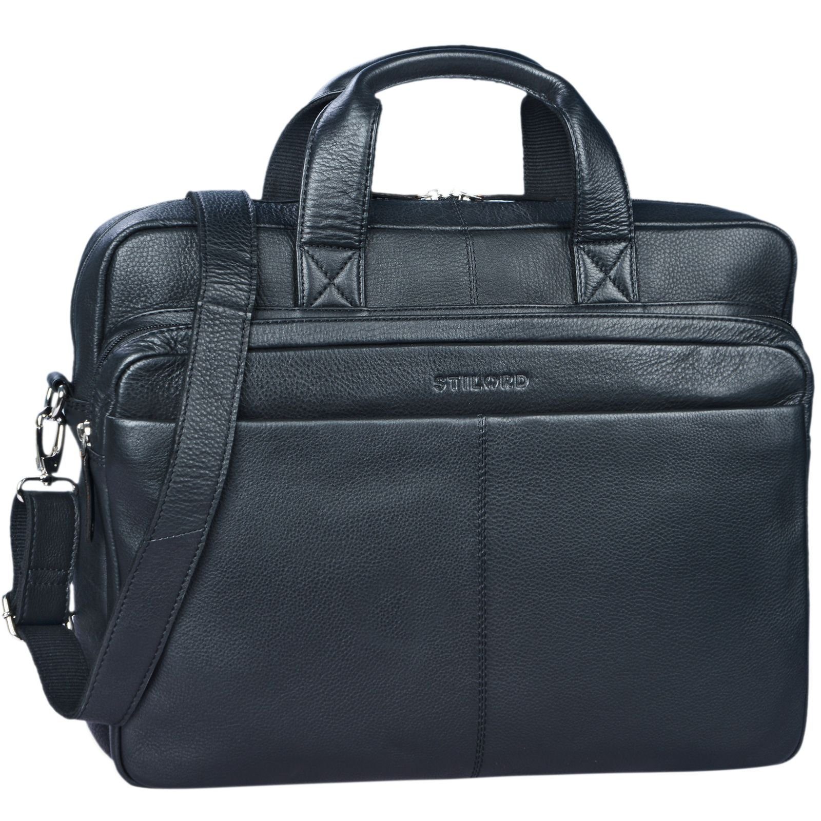 STILORD Laptoptasche "Verus" Vintage Ledertasche groß