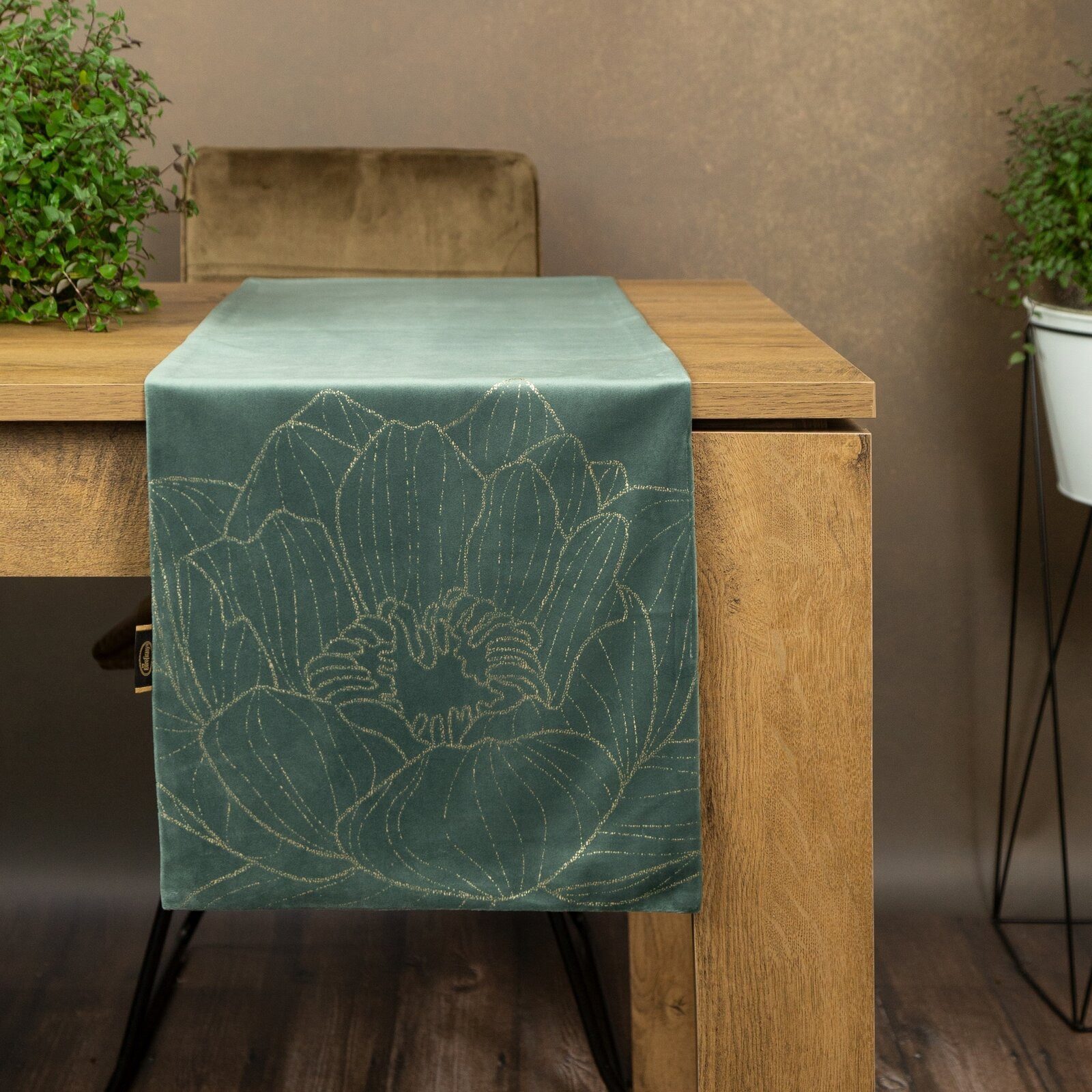 Eurofirany Tischdecke BLINK, Tischläufer, Samt, Velvet, günstig online kaufen