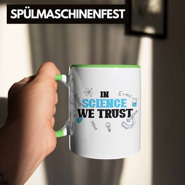 Trendation Tasse Tasse Spruch "In Science We Trust" Lustiges Geschenk für Wissenschaftl