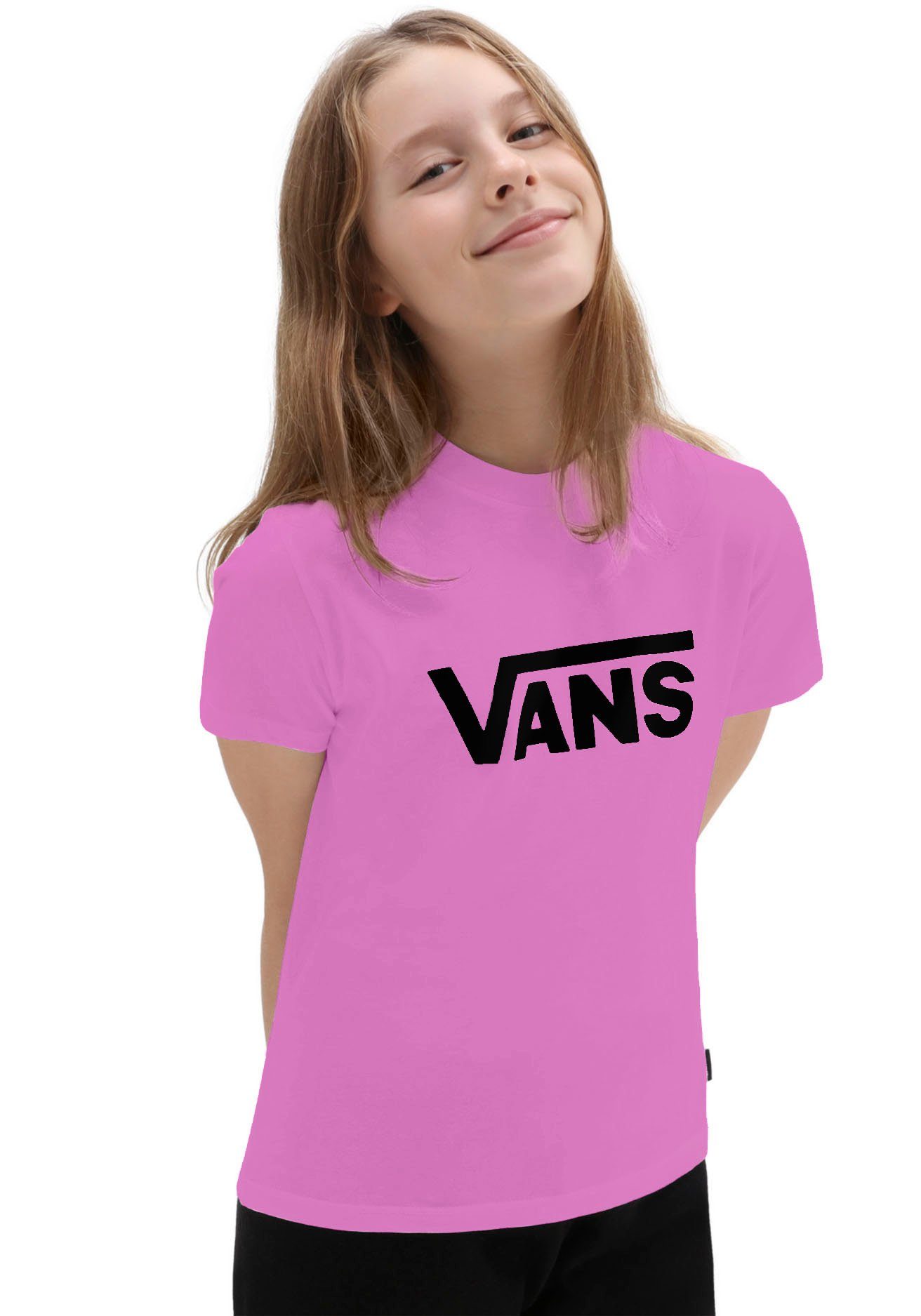 GIRLS Vans cyclamen CREW T-Shirt V FLYING GR