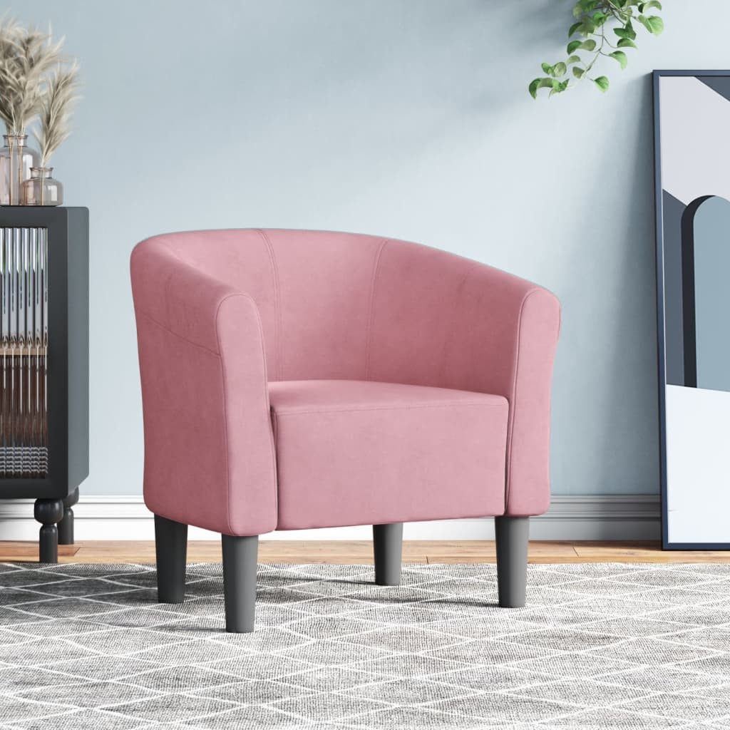 vidaXL Sessel, Clubsessel Rosa Samt günstig online kaufen