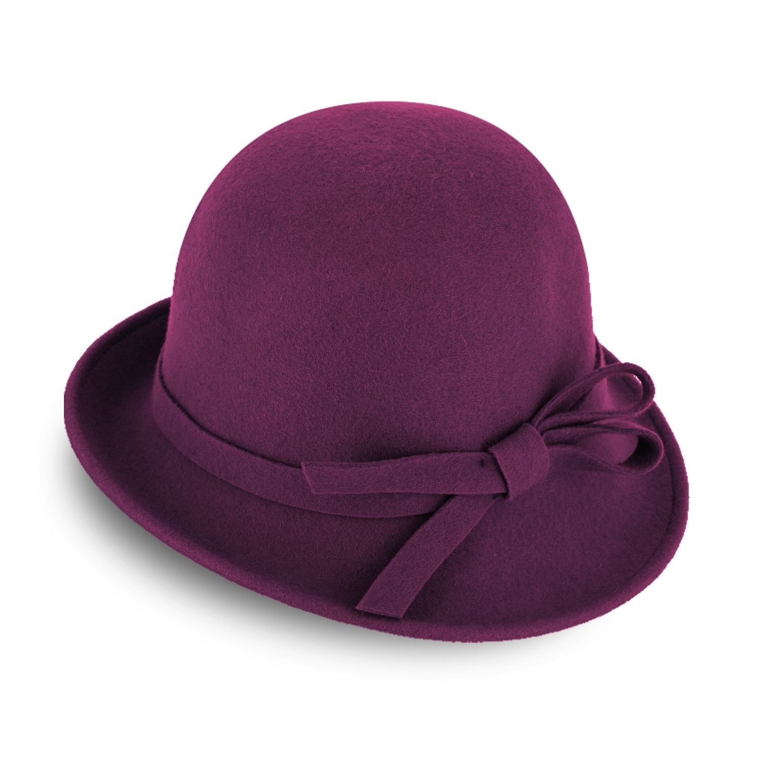 Fiebig Filzhut Unifarbener Wollfilzhut in asymmetrischer Glocke-Form günstig online kaufen