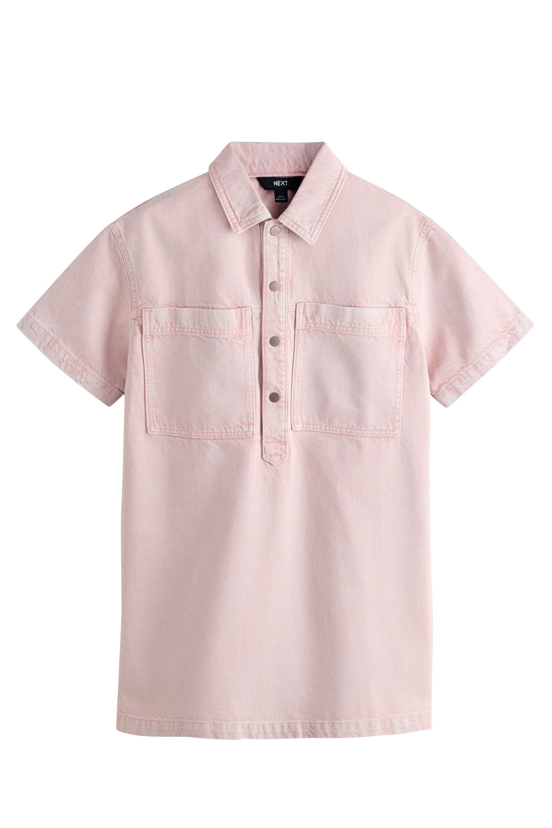 Next Jeanskleid Kurzärmeliges Utility-Denimkleid (1-tlg)