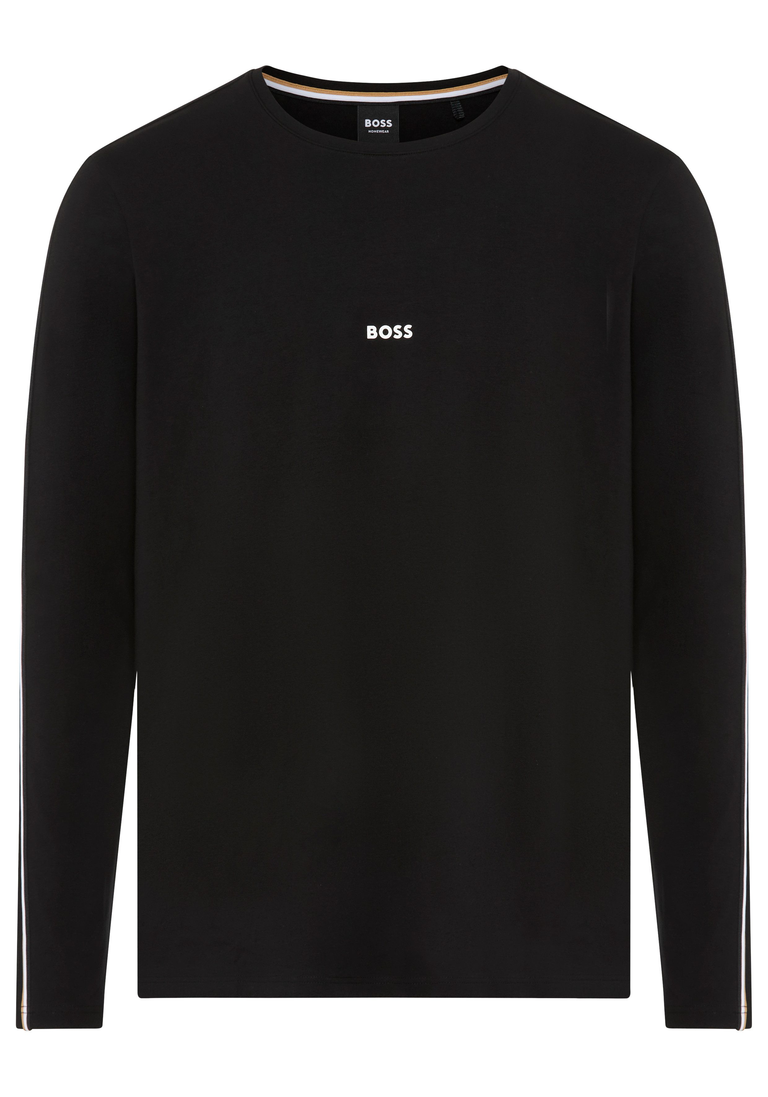 BOSS Longsleeve Unique bequemes Langarmshirt mit Kontrastnaht am Ärmel günstig online kaufen