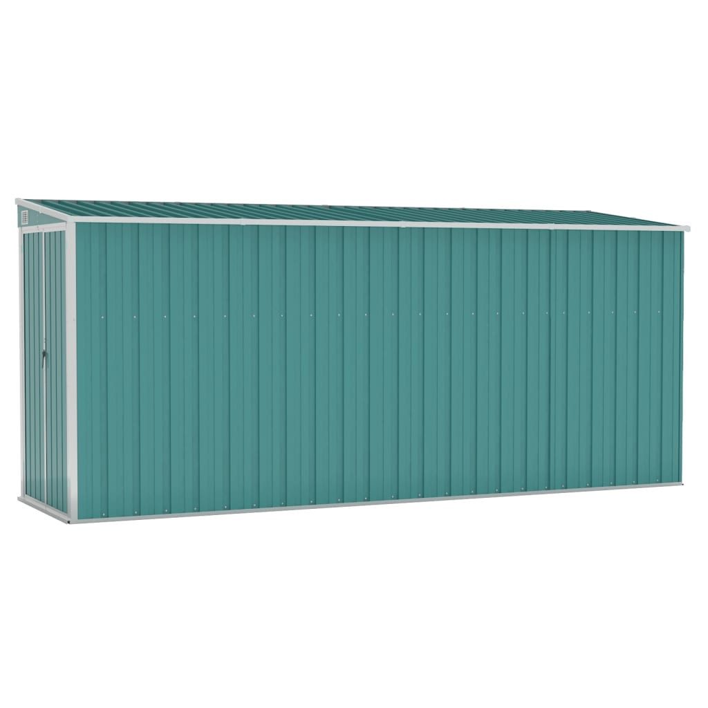 vidaXL Garten-Geräteschrank 118 x 382 x 178 cm Wand-Geräteschuppen Grün 118x382x178 cm Verzinkter