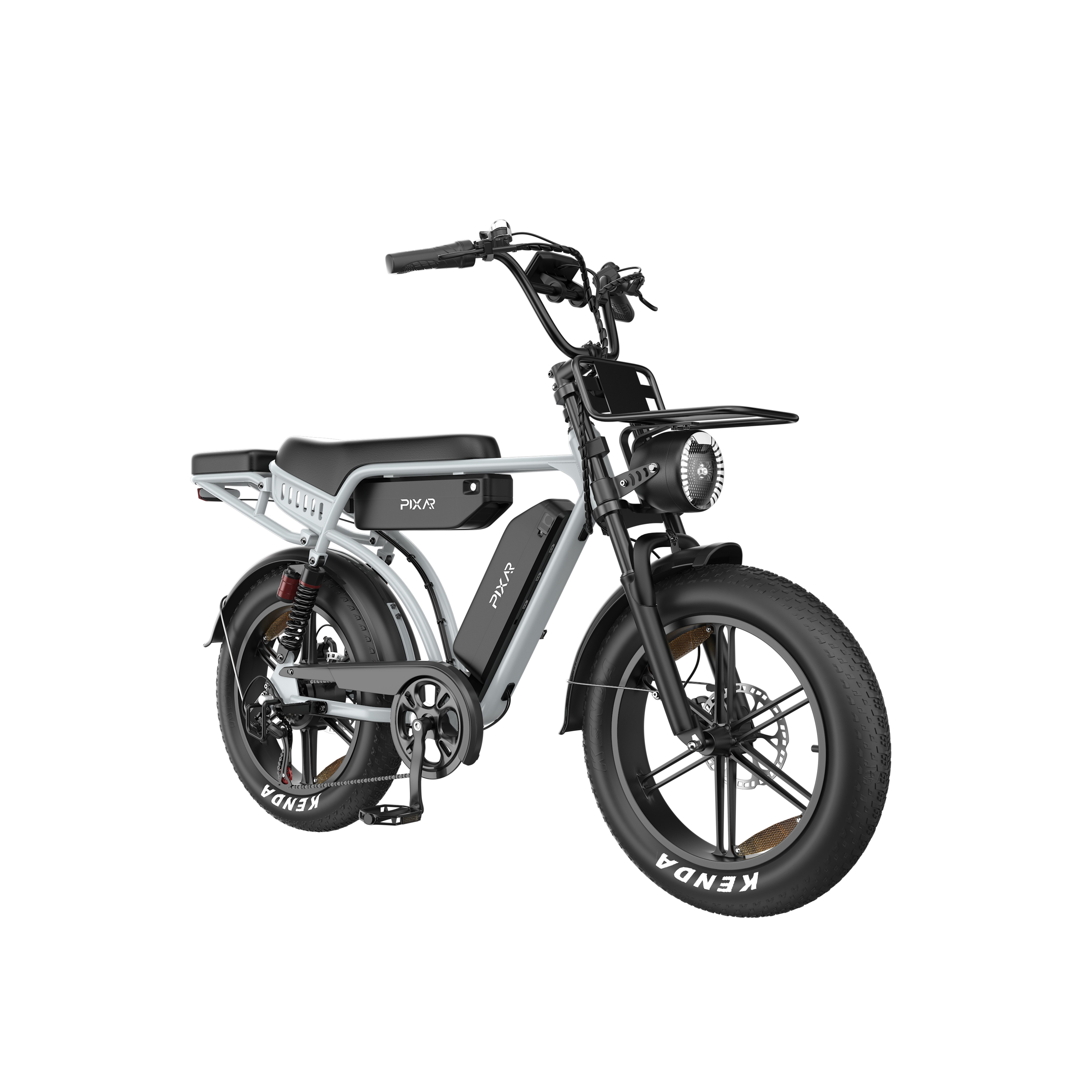PIXAR E-Bike E-Mountainbike E-Bike 48V 17,5Ah Akku (180km), 250W Heckmotor, Shimano 7-Gang, Mittelmotor, (Packung)