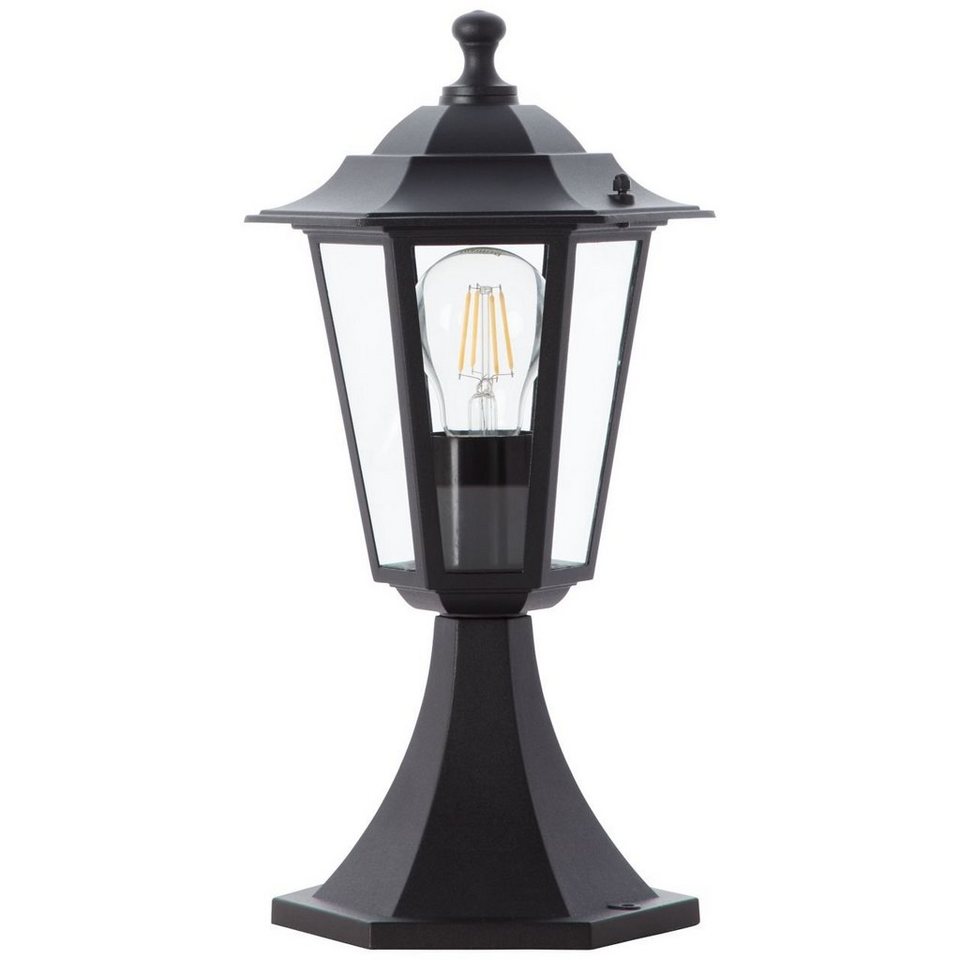 Brilliant Außen-Stehlampe Carleen, Carleen Außensockelleuchte 36cm schwarz 1x  A60, E27, 60W, geeignet f