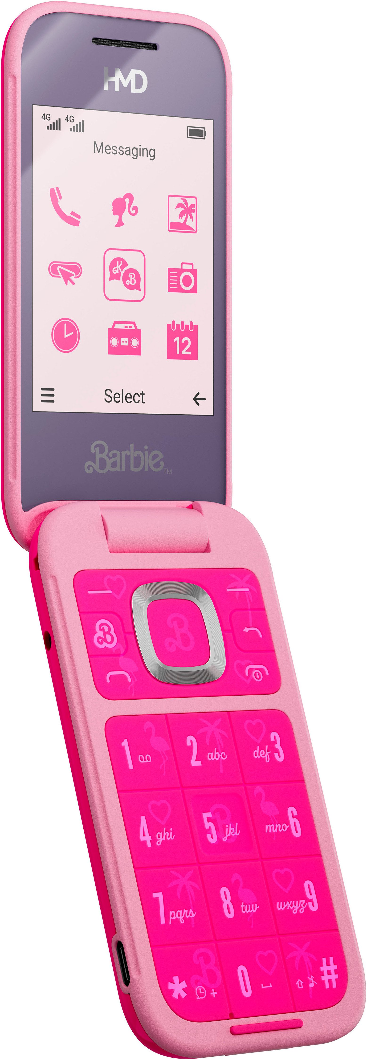 HMD Barbie Phone Klapphandy (7,11 cm/2,8 Zoll, 0,3 MP Kamera)