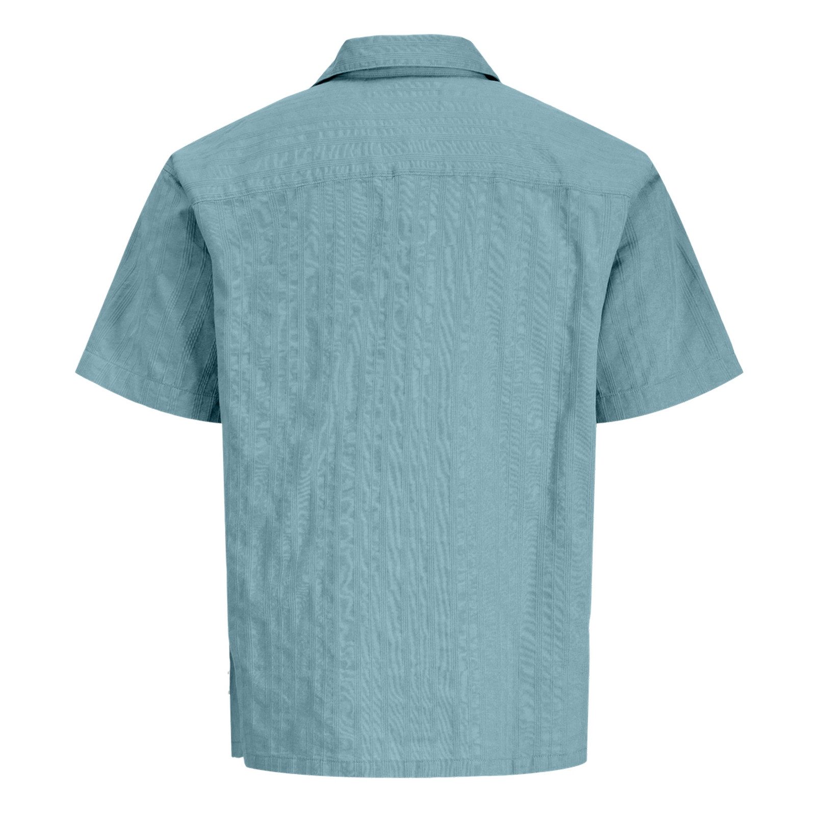 Jack & Jones Kurzarmhemd Riviera Texture Shirt mit dezentem Rippenmuster – Bild 2 von 4