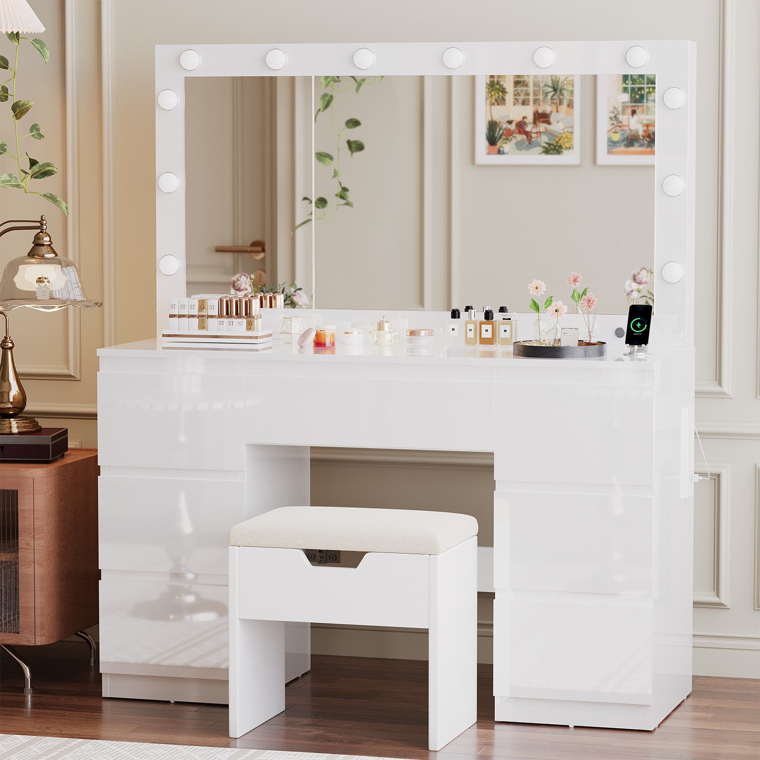 Furnicopia Schminktisch mit 7 Schubladen mit günstig online kaufen