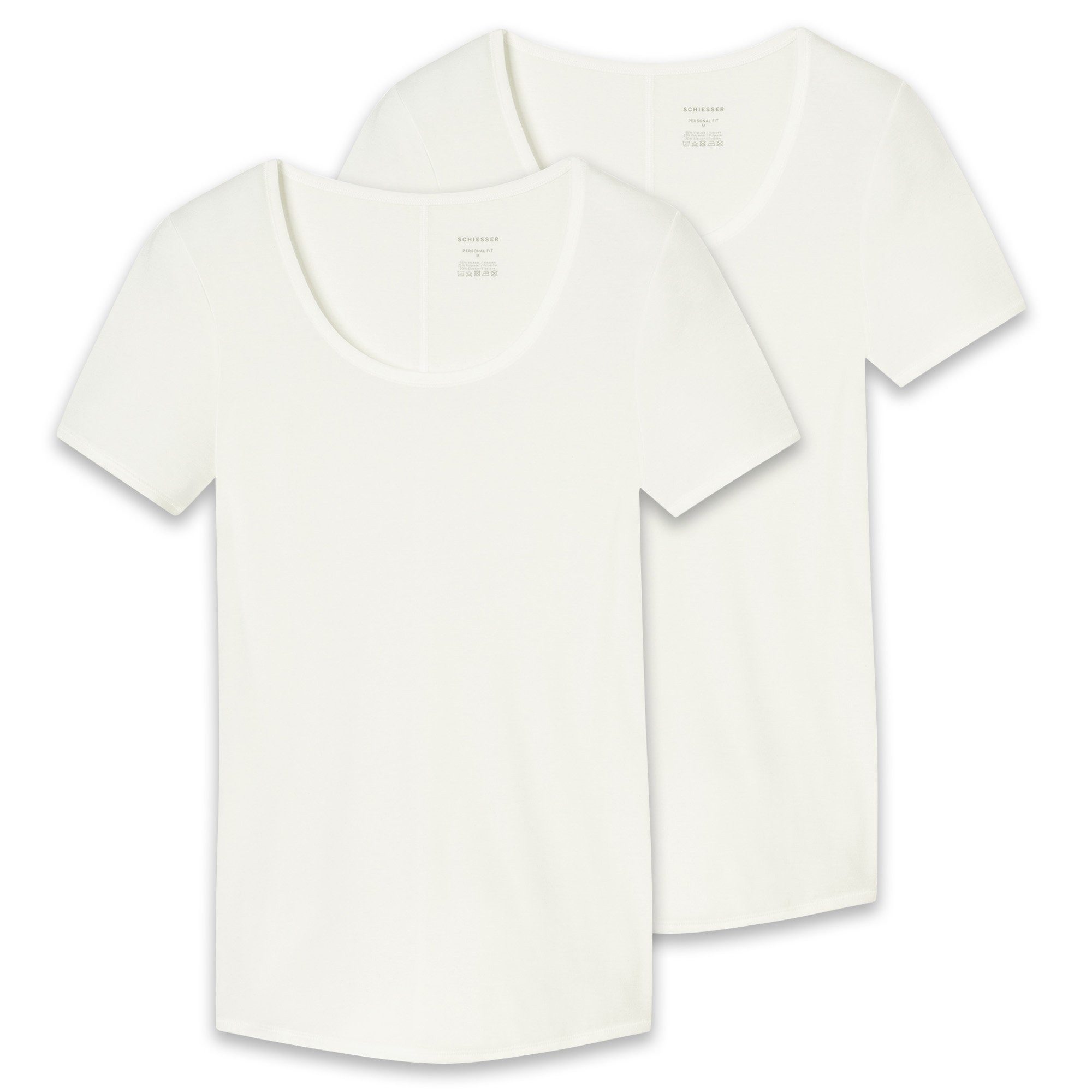 T-Shirt Damen Unterhemd 2er Pack Viskose