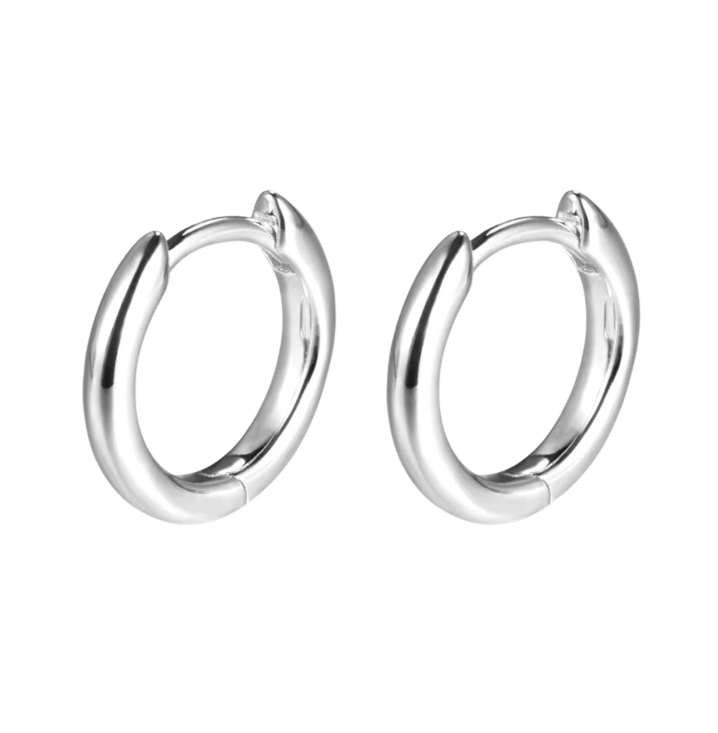 Runde Perlé Paar Creolen schlichte Creolen, rund Basic, 925 Sterling Silber günstig online kaufen