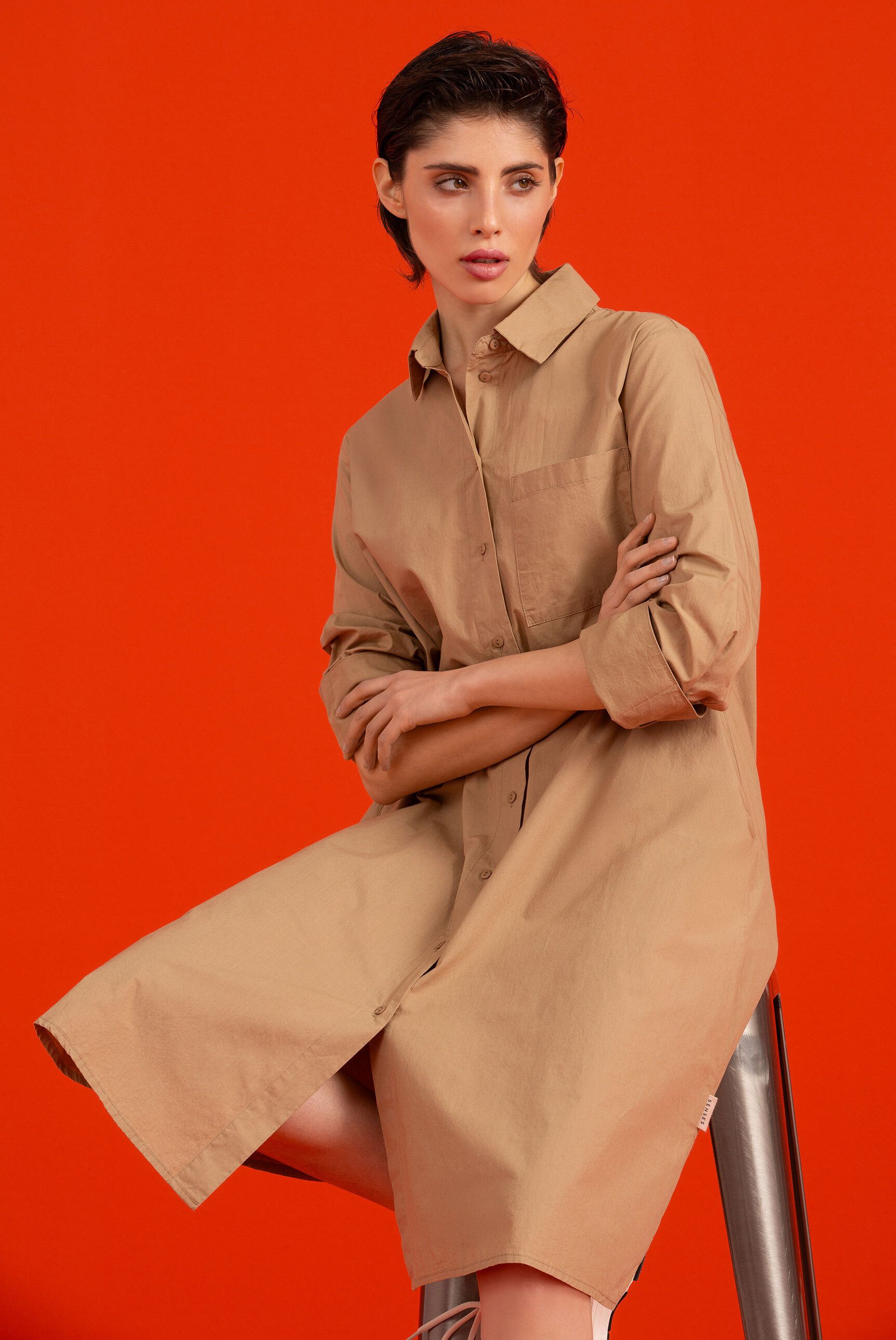 SENSES.THE LABEL Sommerkleid aus Baumwolle