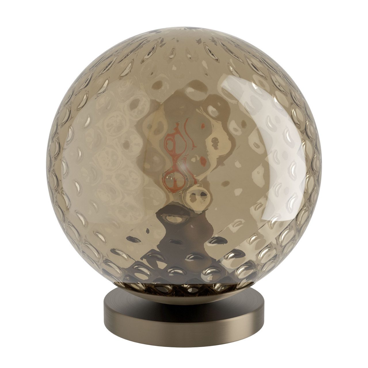 EGLO Schreibtischlampe Eglo Tischleuchte Rondo 2 E27 Ø 20 cm bronze/braun, Ohne Leuchtmittel, Nicht dimmbar ohne Bewegungsmelder