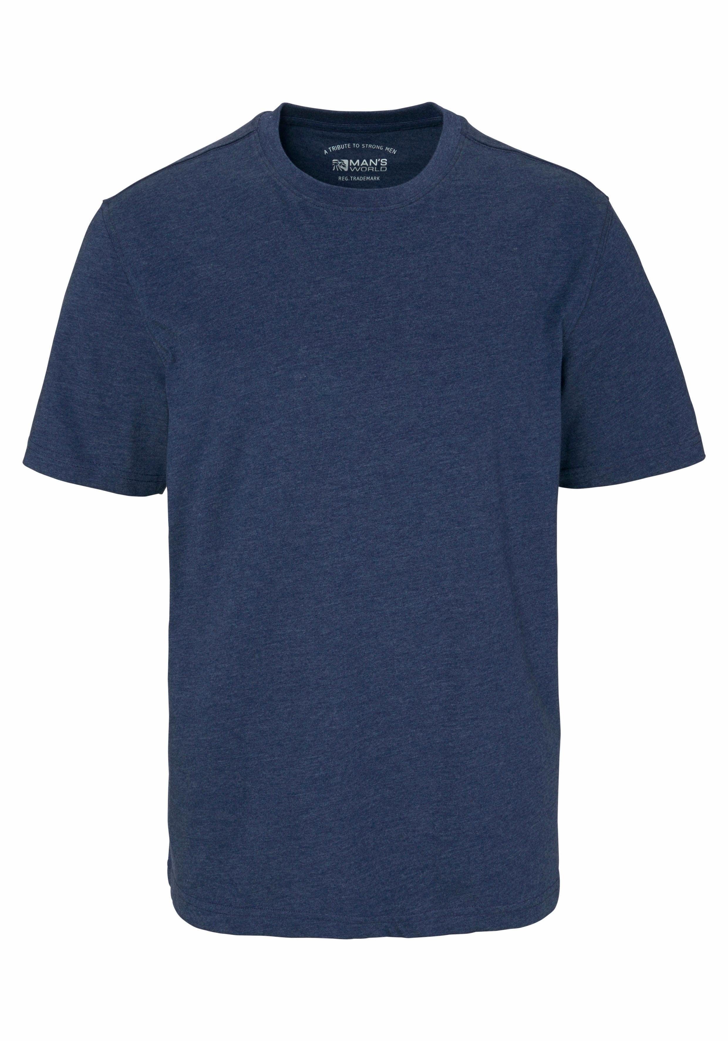 Herren Shirts Man's World T-Shirt (Packung, 2-tlg., 2er-Pack) aus Baumwollmischung