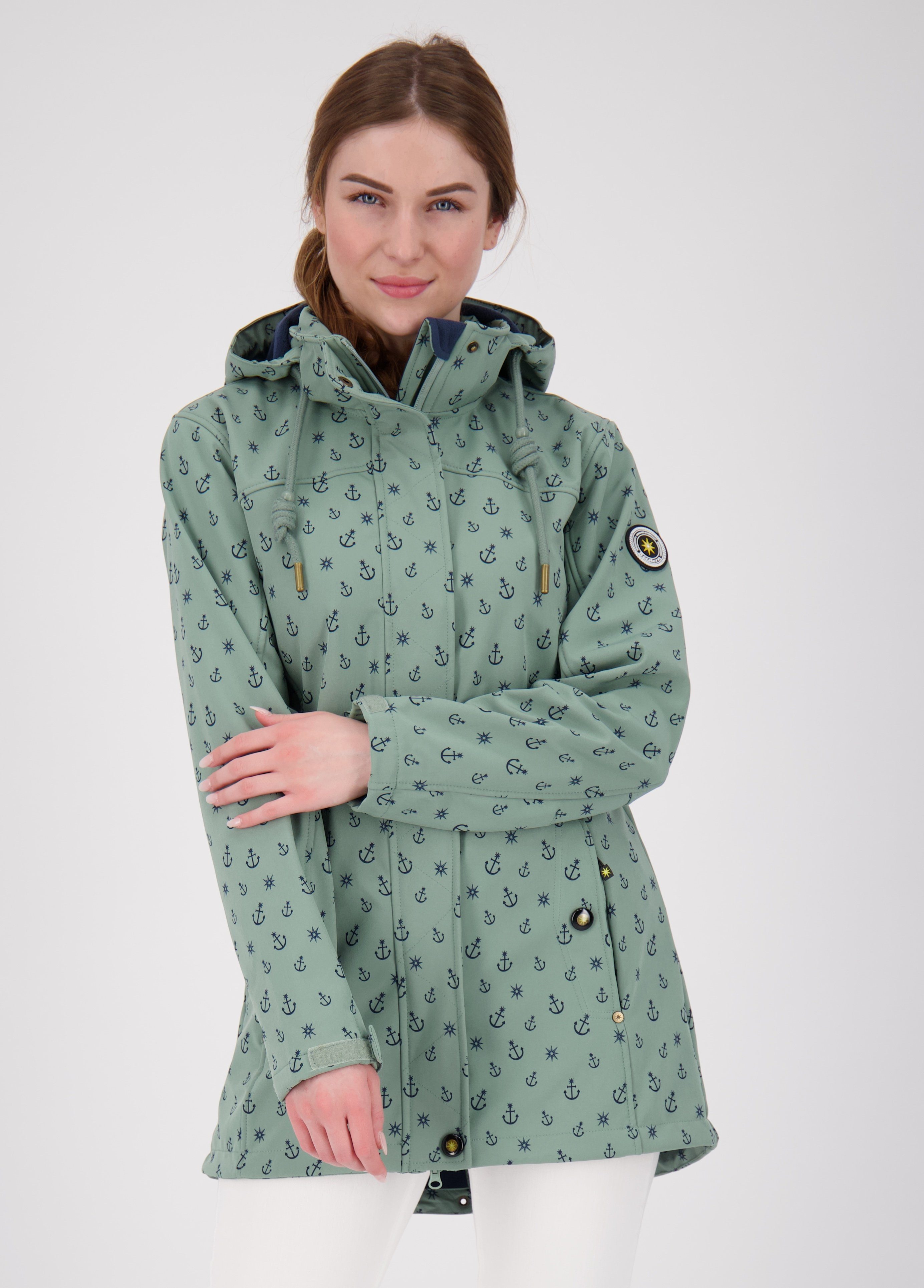 ankerglut Softshellmantel #ankerglutschein CS II WOMEN auch in Großen Größen erhältlich, mit abnehmbarer Kapuze