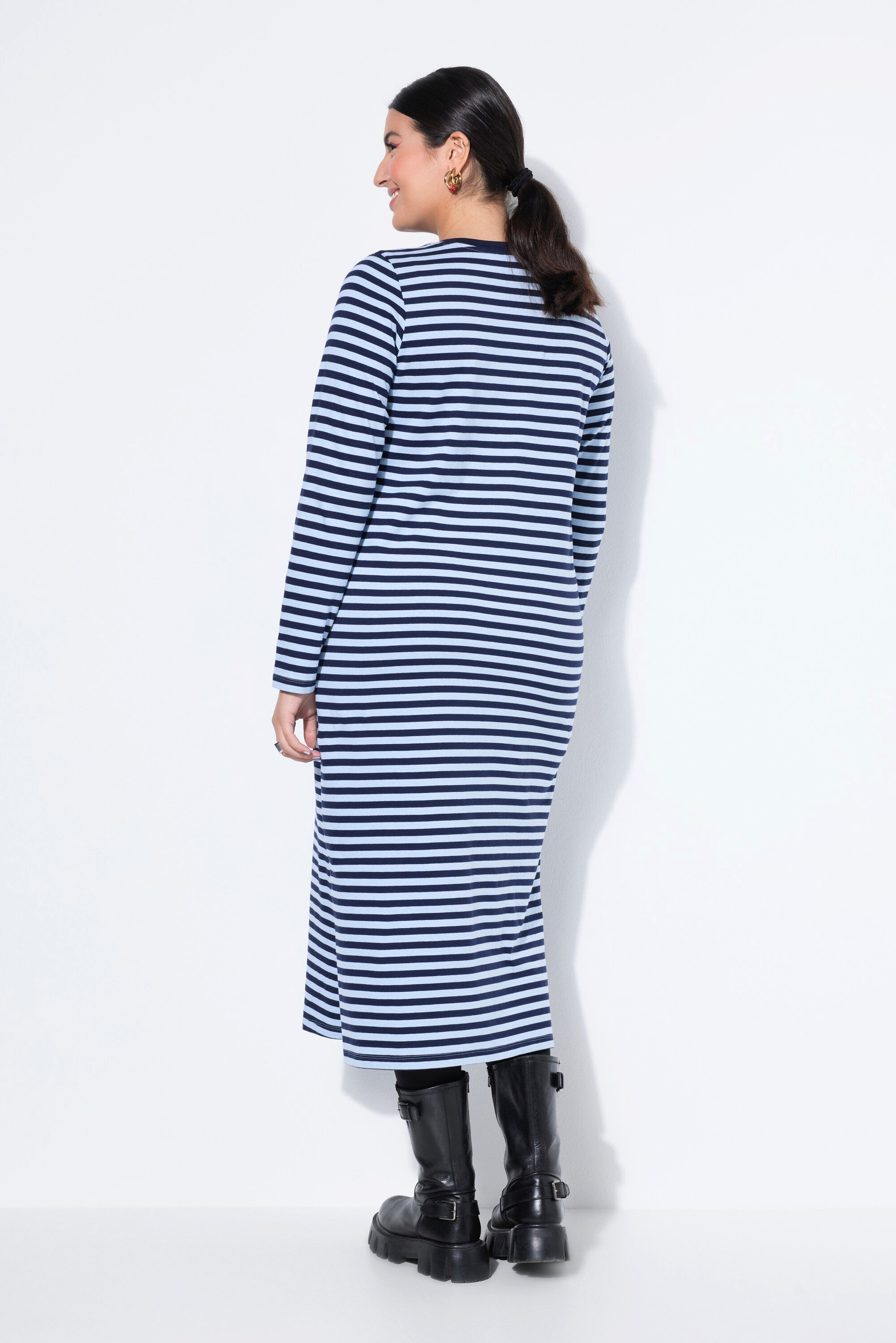 Studio Untold Jerseykleid Maxikleid Jersey mit Ringeln Langarm günstig online kaufen