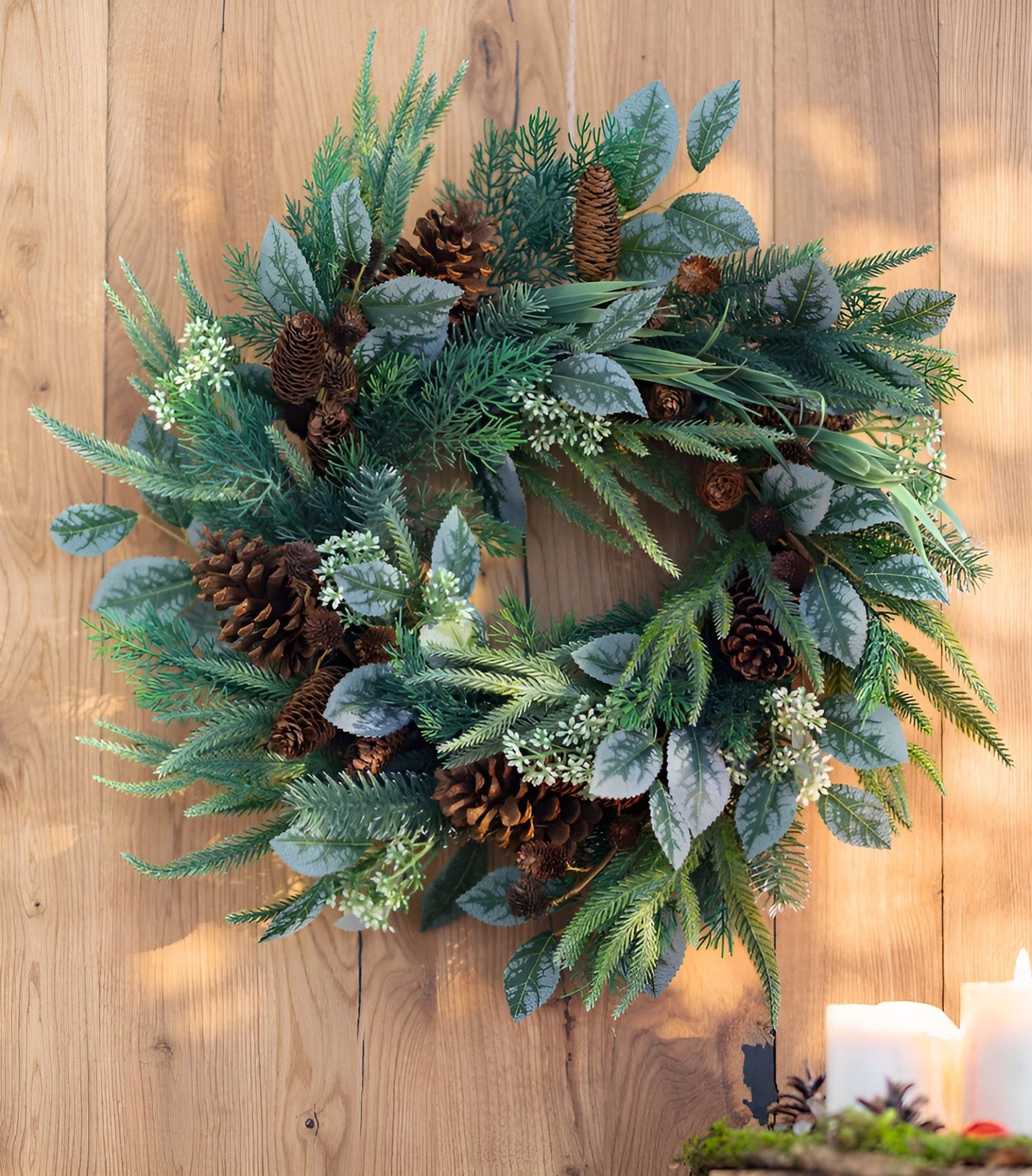 Dekoleidenschaft Dekokranz "Wintergrün" Ø 60 cm, günstig online kaufen