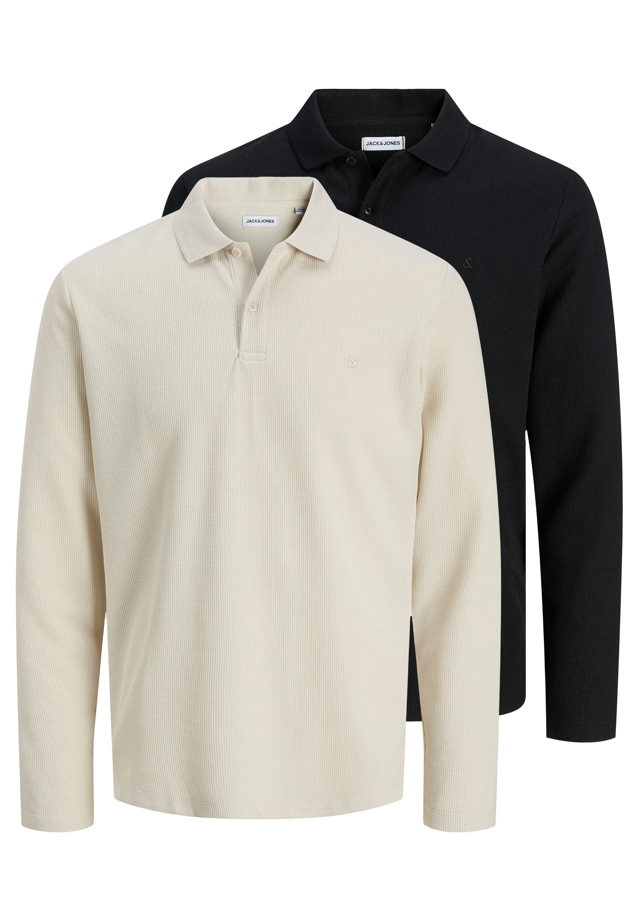 Jack & Jones Langarm-Poloshirt 2er Pack Austin (Spar-Set, 2-tlg) Poloshirt günstig online kaufen